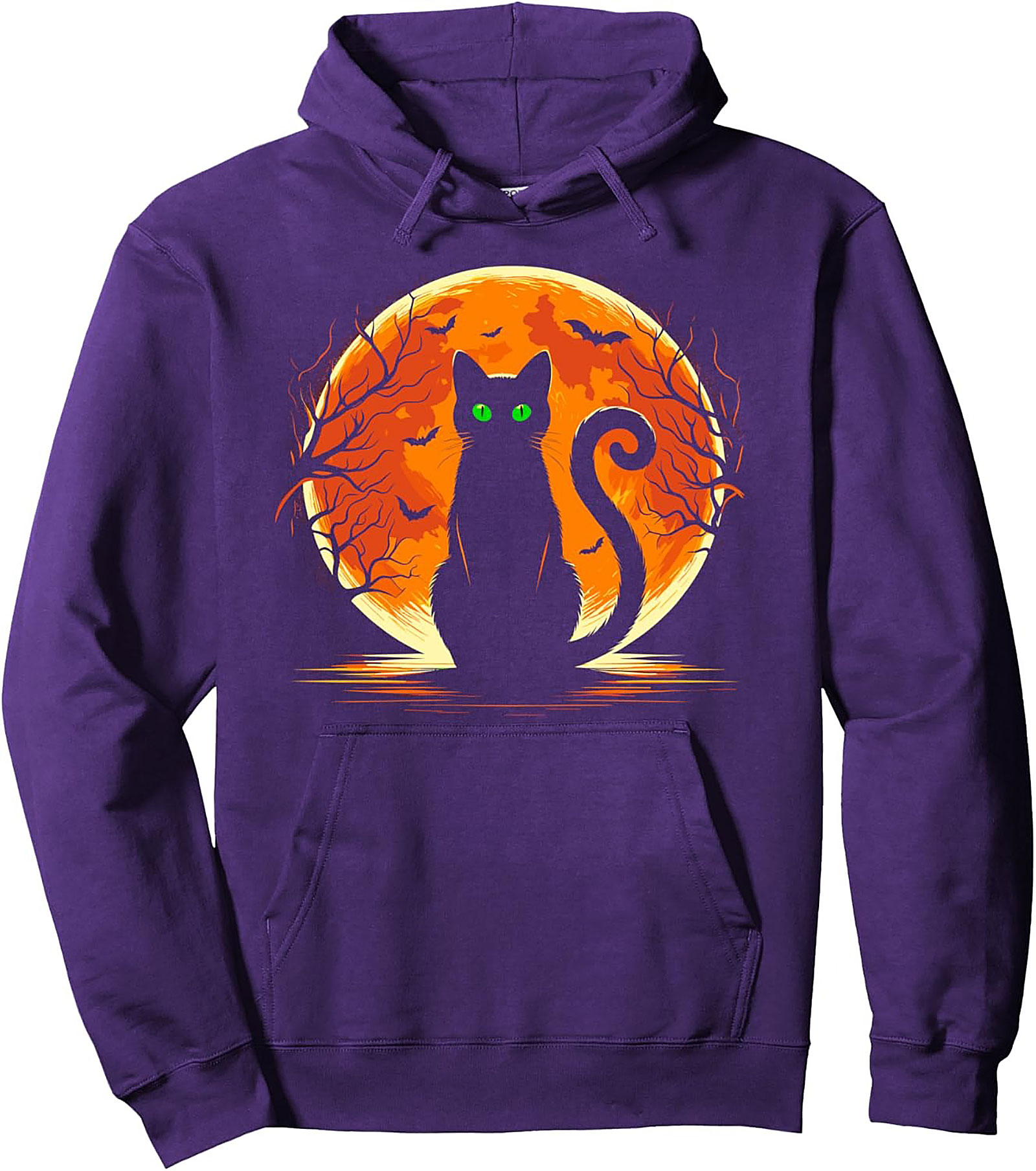 Black Cat Halloween Hoodie | Spooky Pullover | Gift