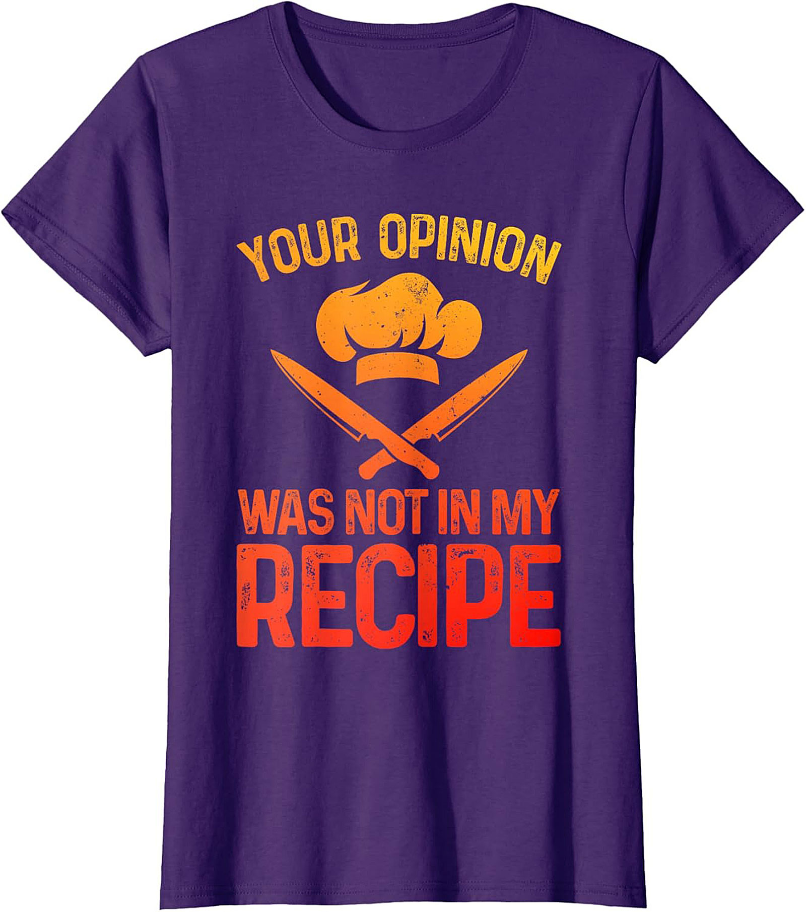 Chef Humor Crewneck Sweatshirt Your Opinion Not In My Recipe