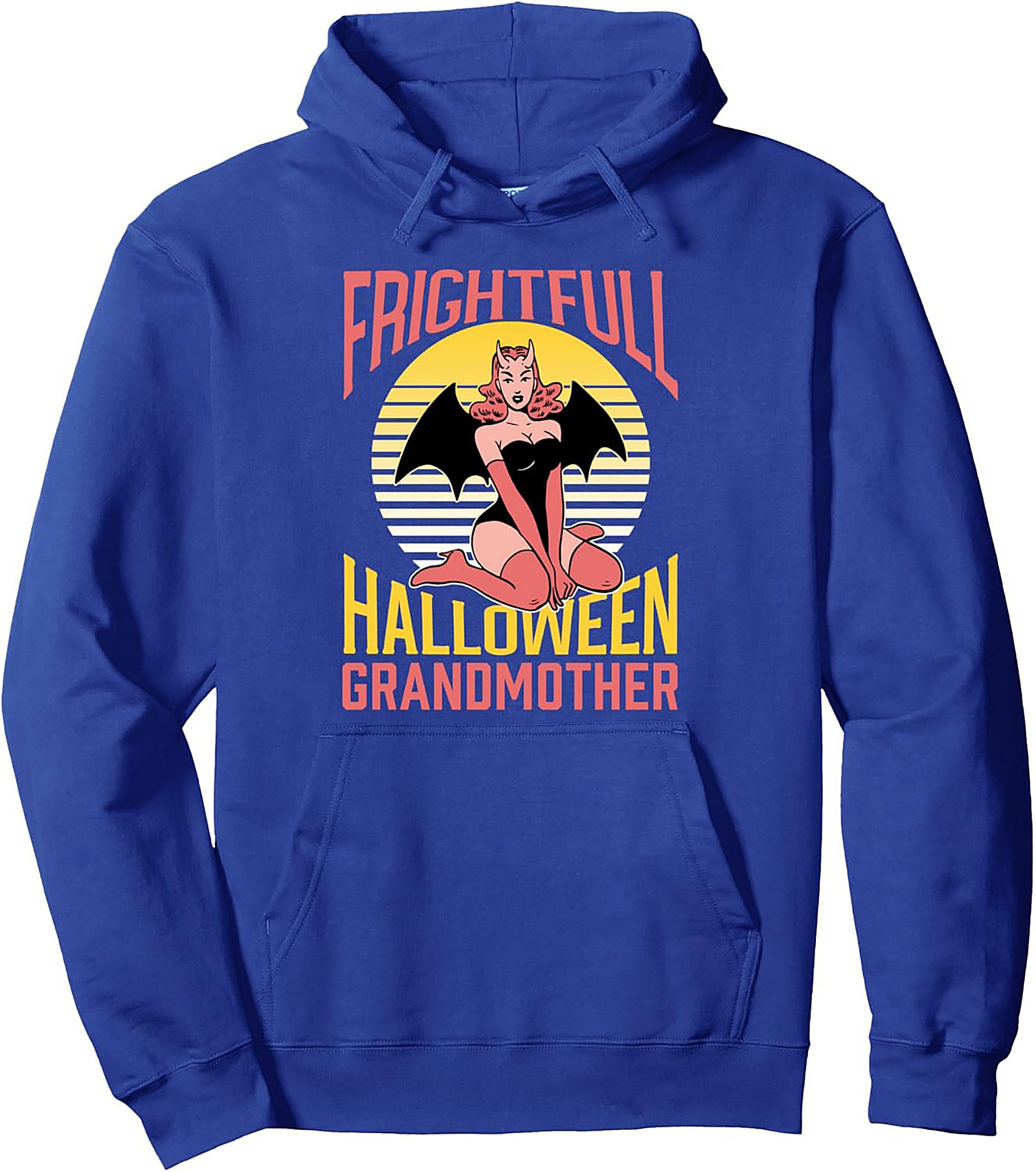 Frightfull Halloween Grandmother Pullover Hoodie | Retro Devil