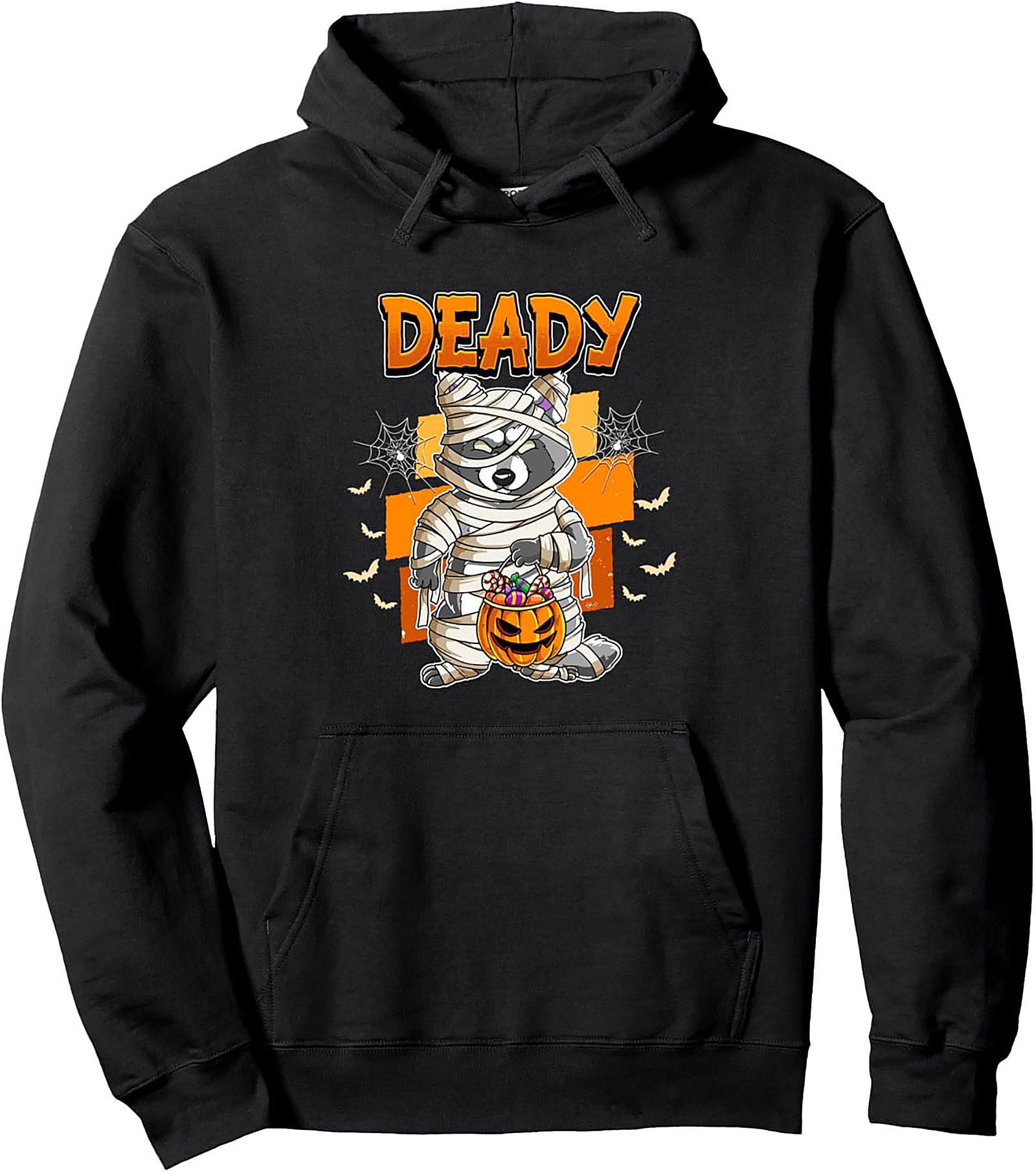 Deady Raccoon Funny Halloween Pullover Hoodie