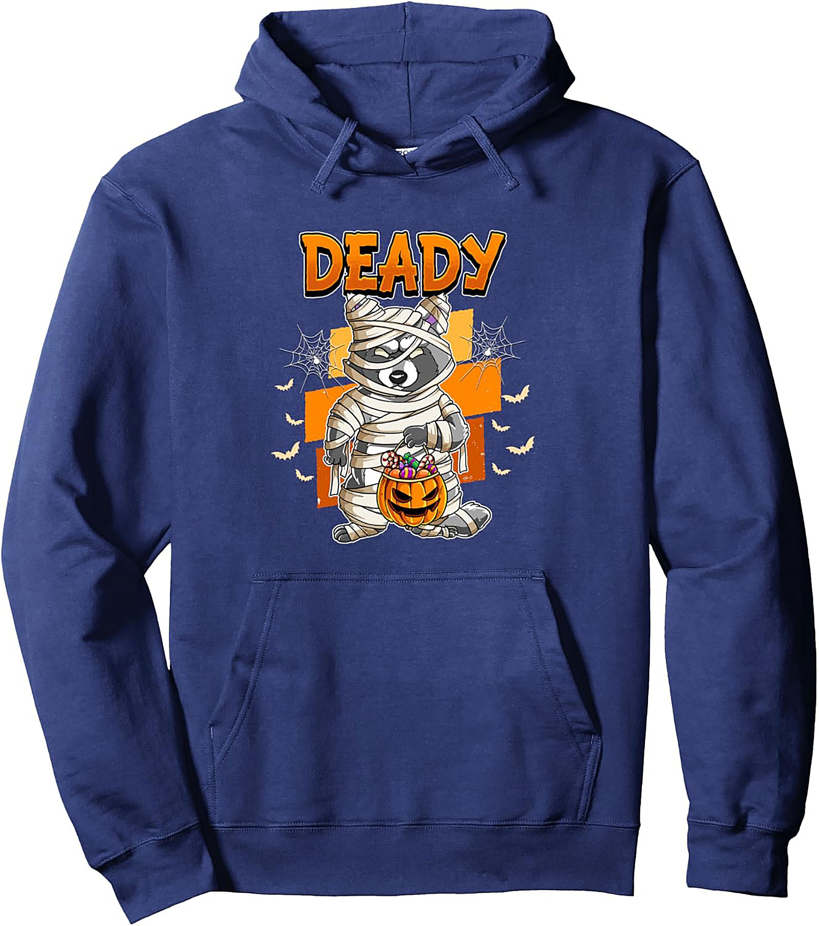 Deady Raccoon Funny Halloween Pullover Hoodie