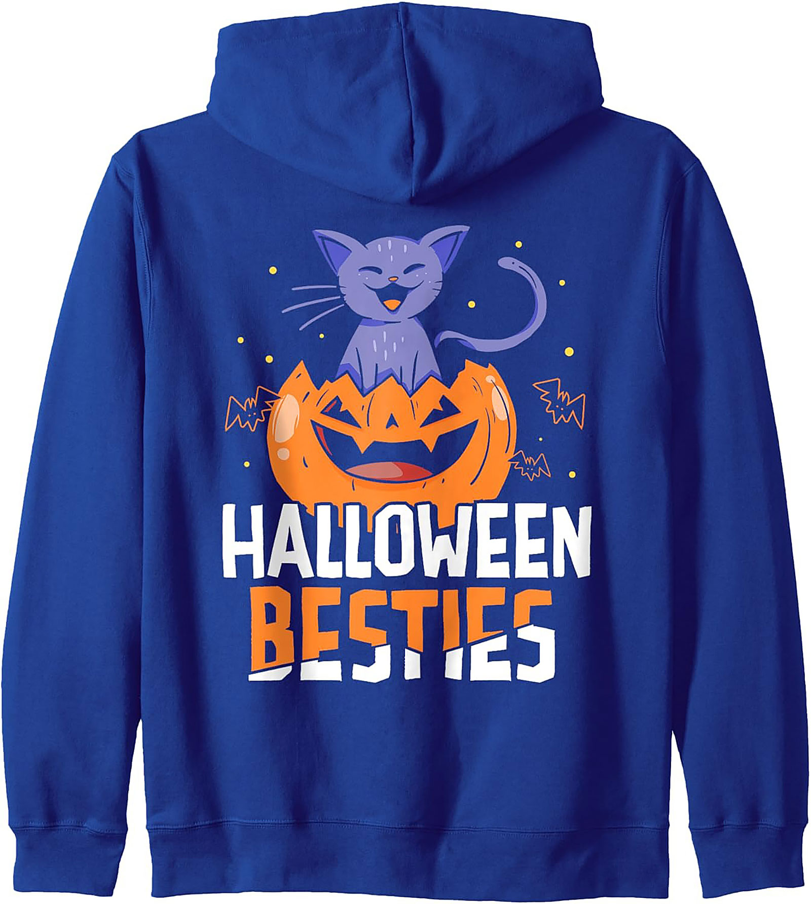 Halloween Besties Cat Pullover Hoodie | Cozy Fall Gift