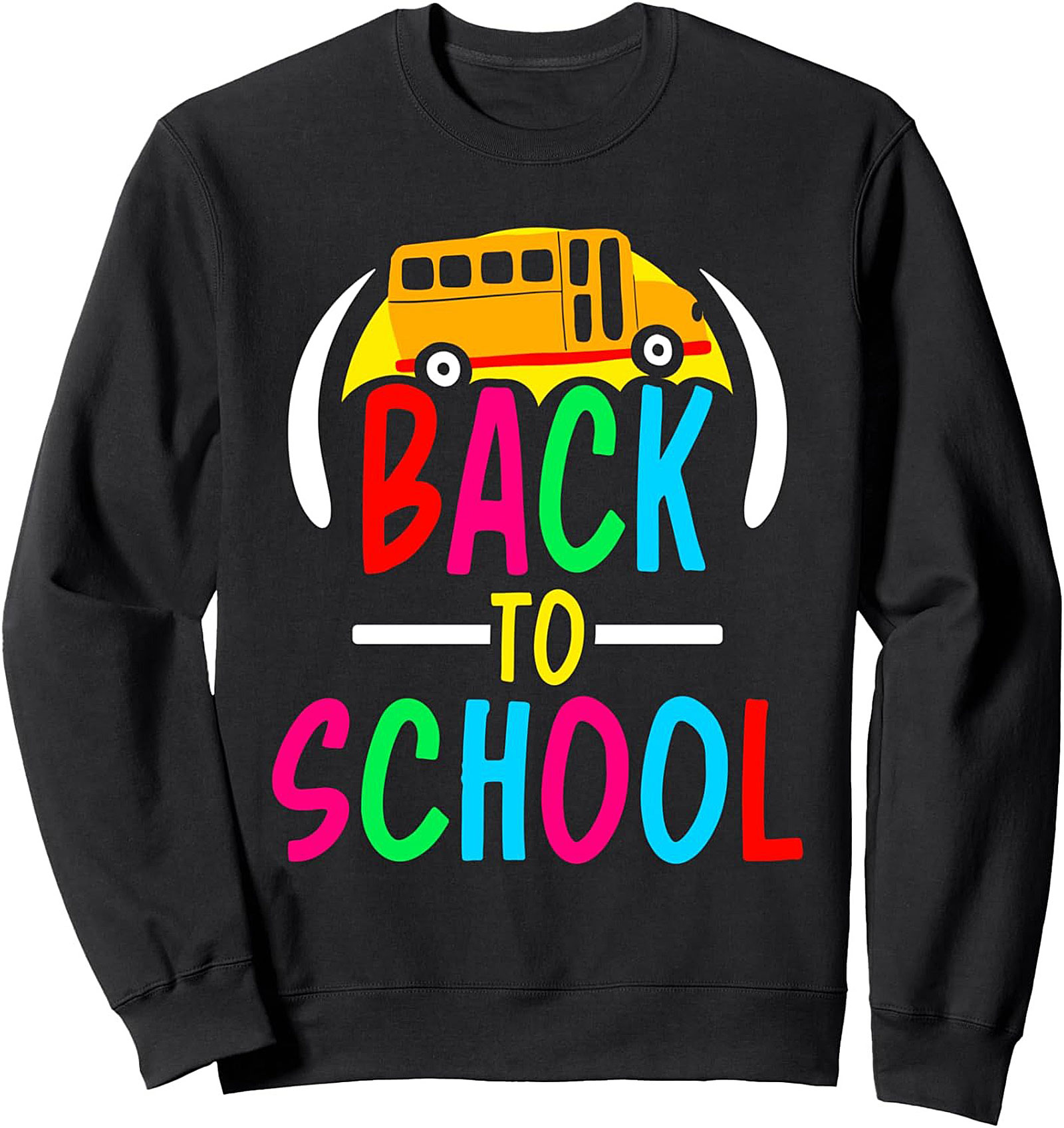 Back to School School Bus Graphic Sweatshirt – First Day Pullover Crewneck