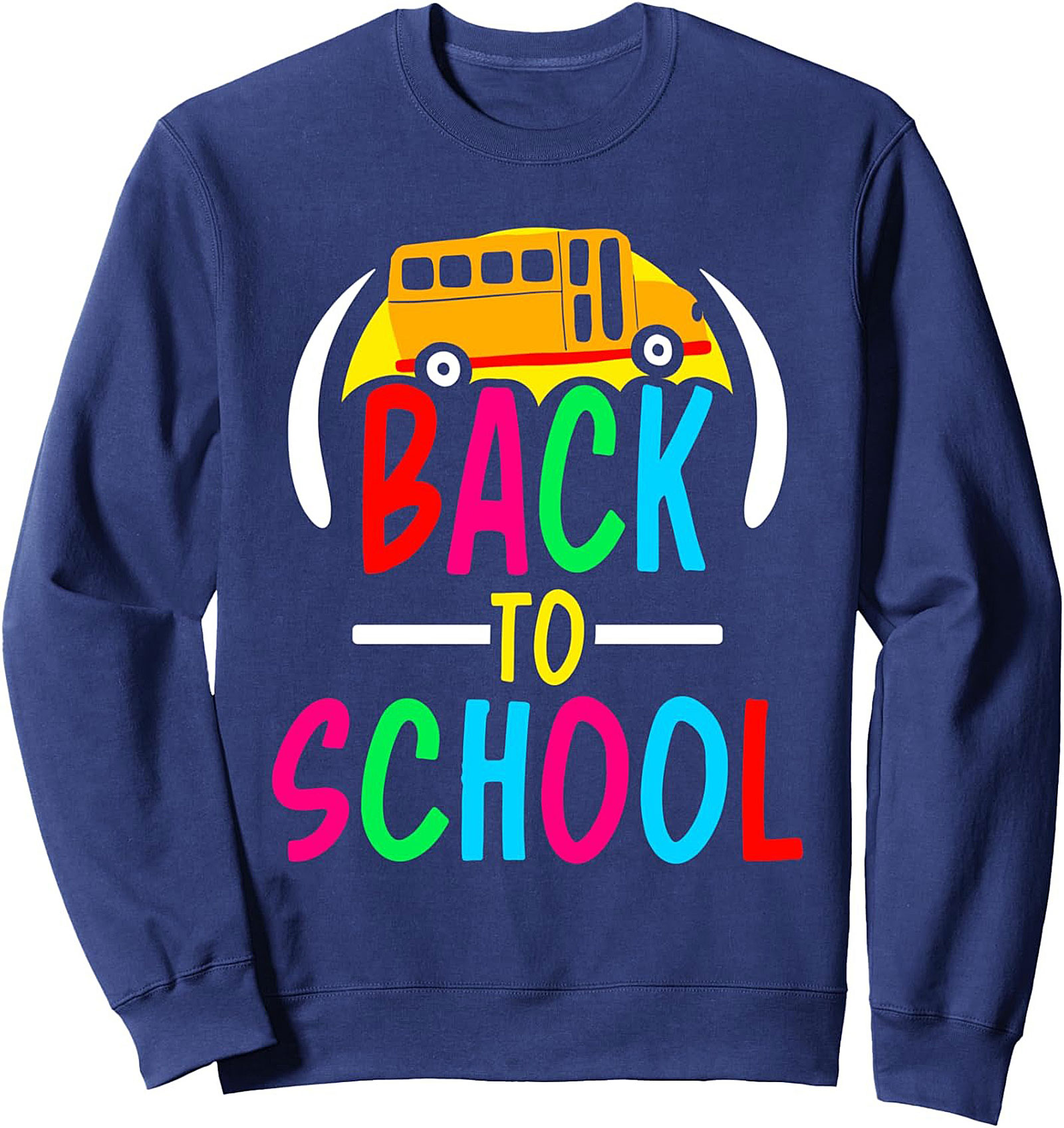 Back to School School Bus Graphic Sweatshirt – First Day Pullover Crewneck