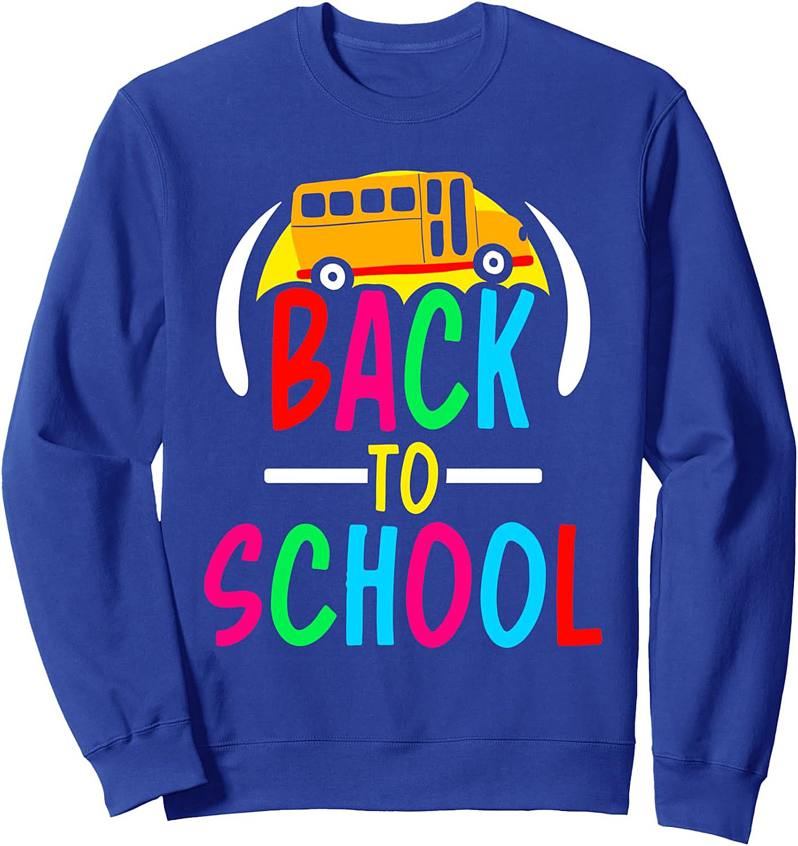Back to School School Bus Graphic Sweatshirt – First Day Pullover Crewneck