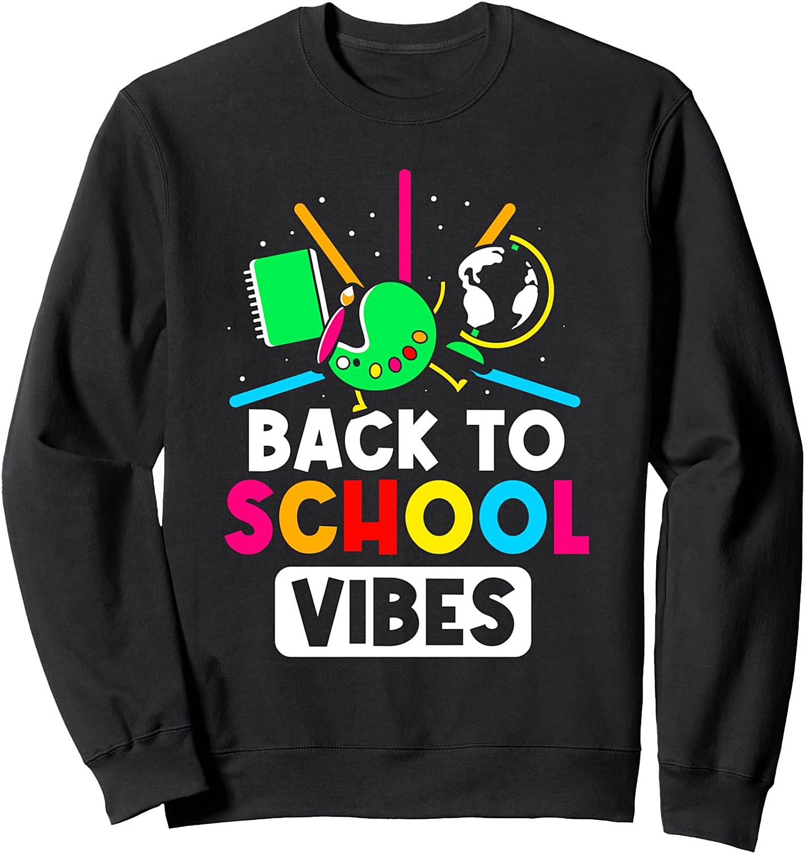 Back to School Vibes Crewneck Sweatshirt | Teacher Student Pullover