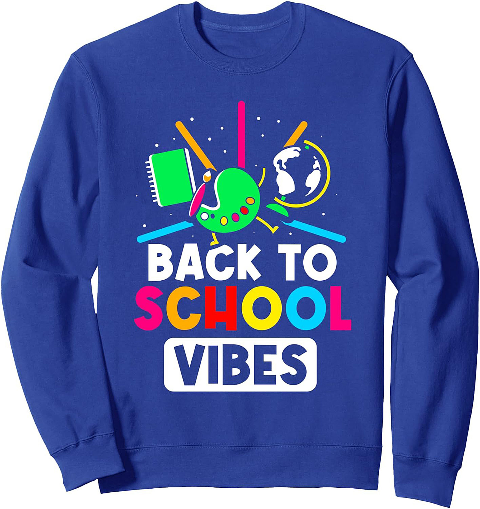 Back to School Vibes Crewneck Sweatshirt | Teacher Student Pullover