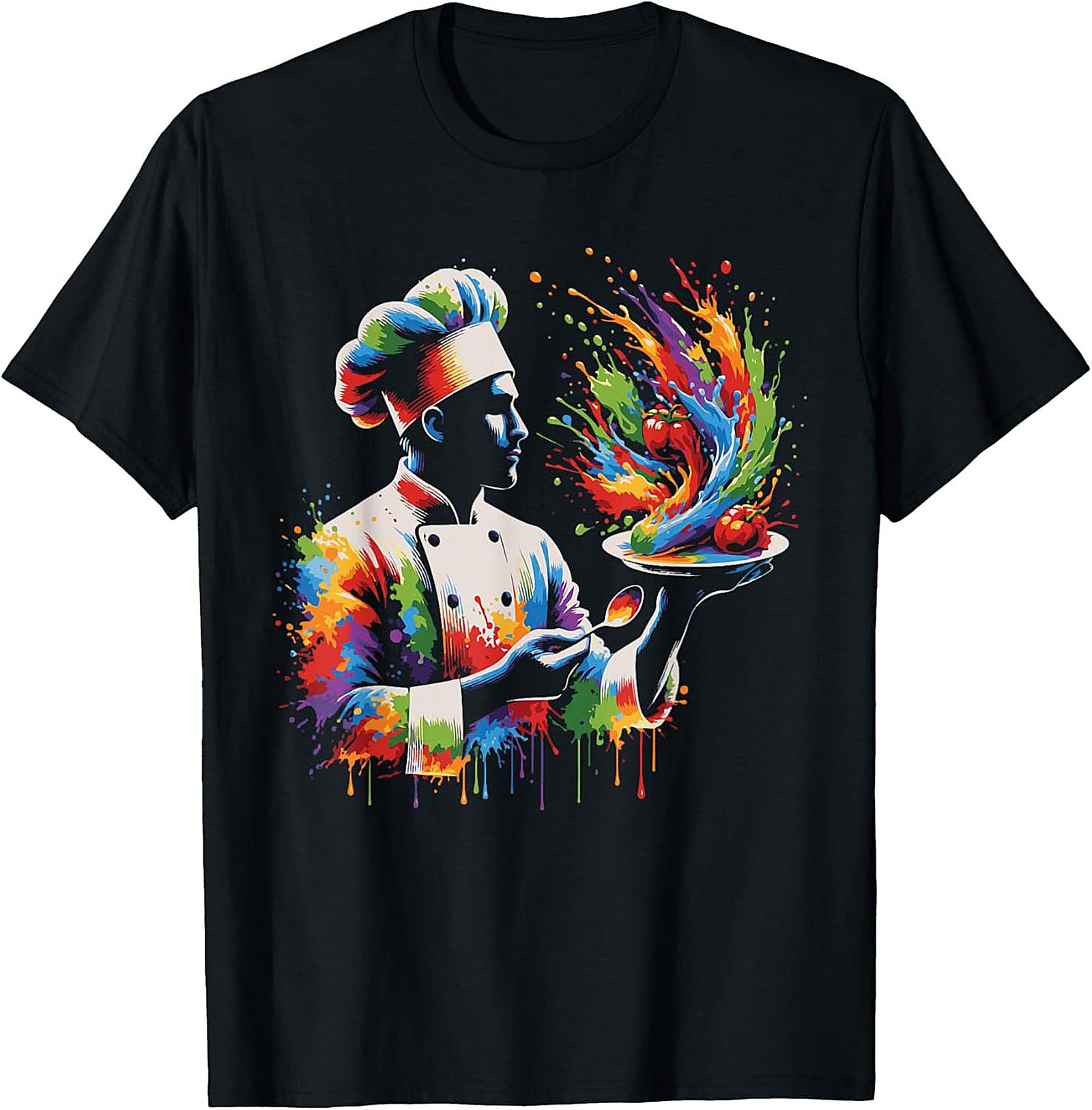 Abstract Chef Crewneck Sweatshirt Culinary Art Pullover