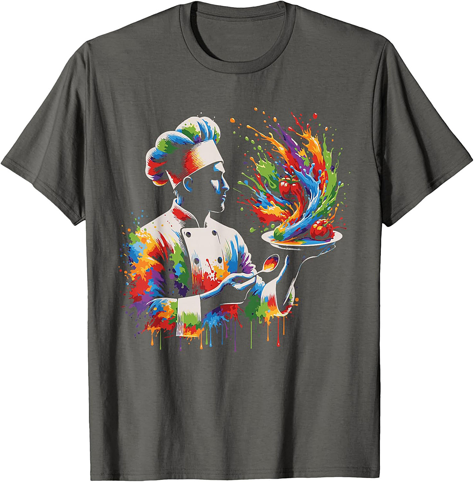 Abstract Chef Crewneck Sweatshirt Culinary Art Pullover