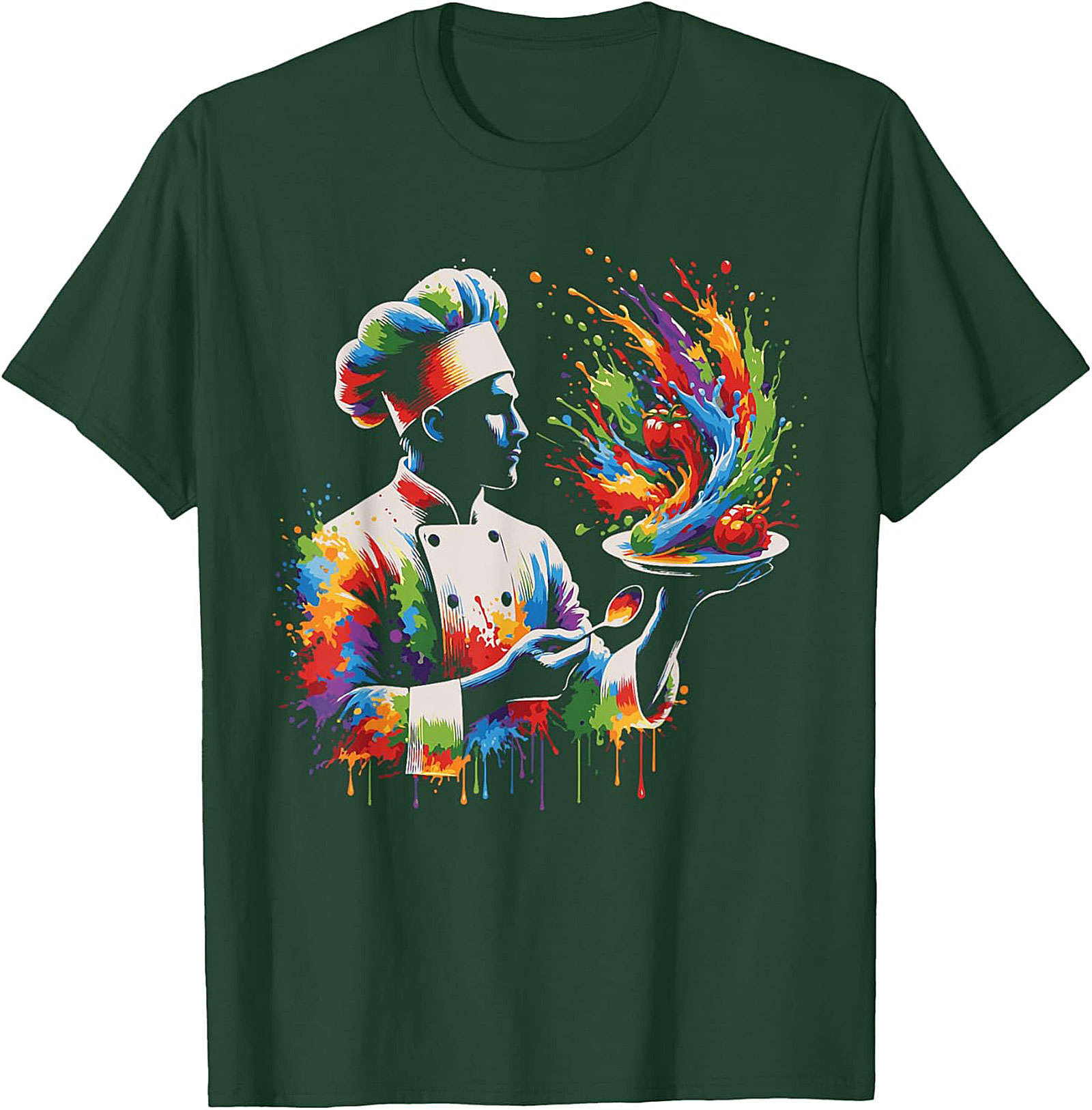 Abstract Chef Crewneck Sweatshirt Culinary Art Pullover