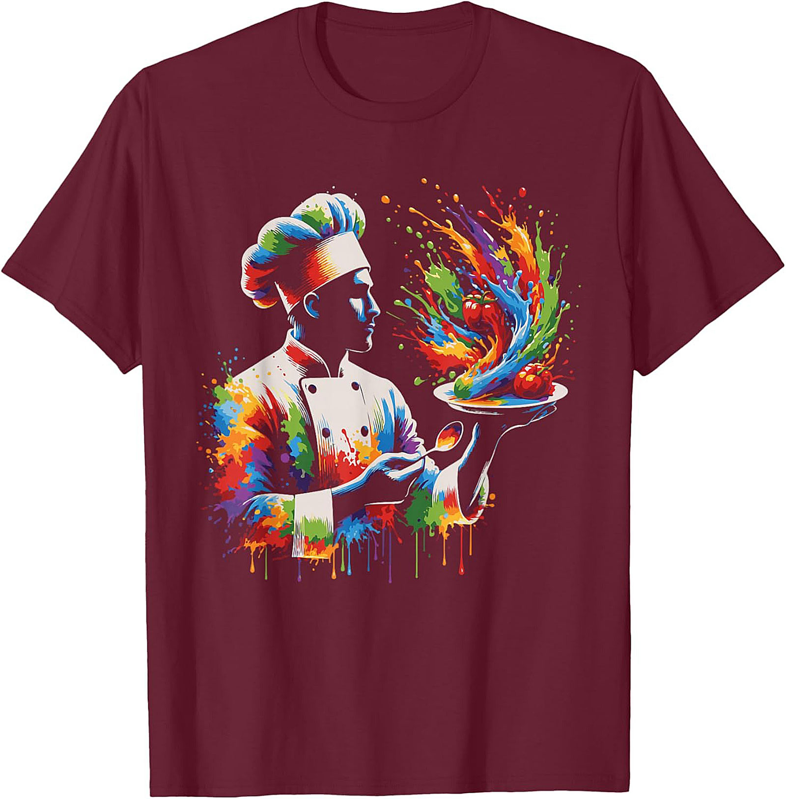 Abstract Chef Crewneck Sweatshirt Culinary Art Pullover