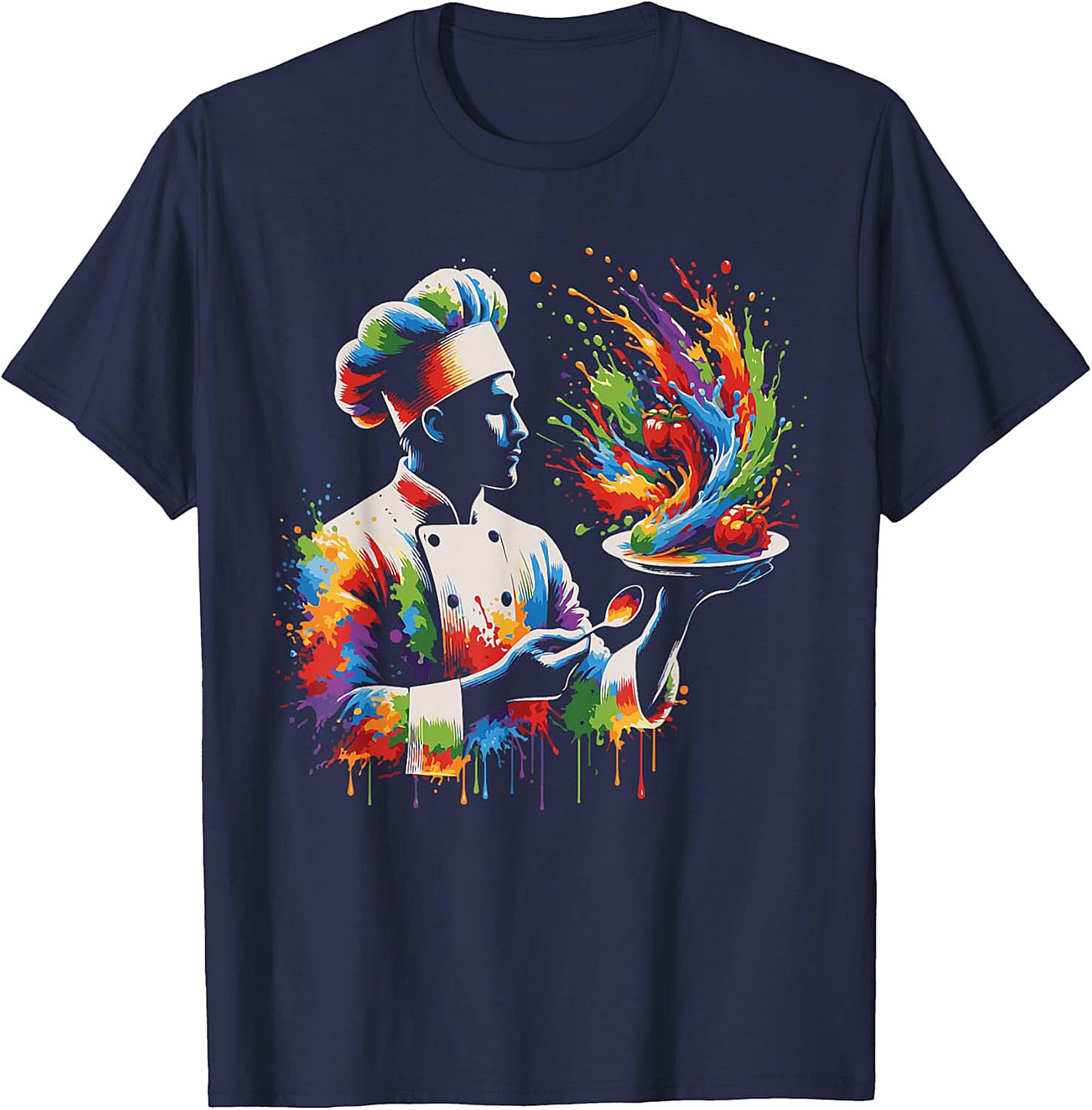 Abstract Chef Crewneck Sweatshirt Culinary Art Pullover