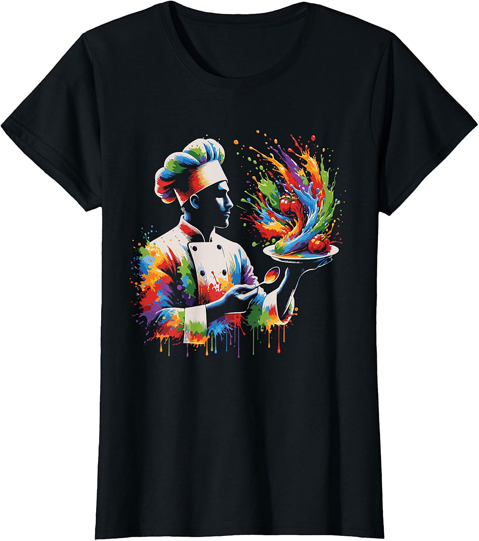 Abstract Chef Crewneck Sweatshirt Culinary Art Pullover