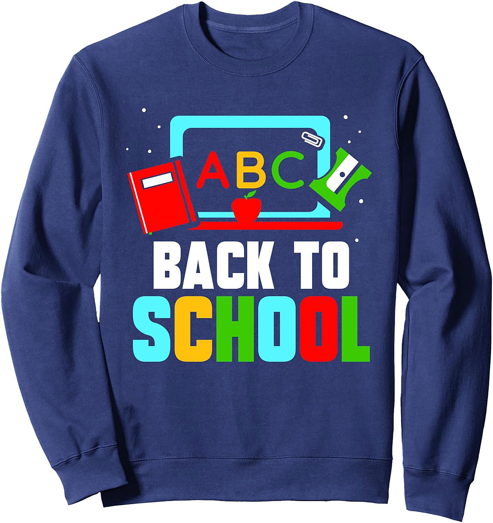 Back to School ABC Pullover Crewneck Sweatshirt
