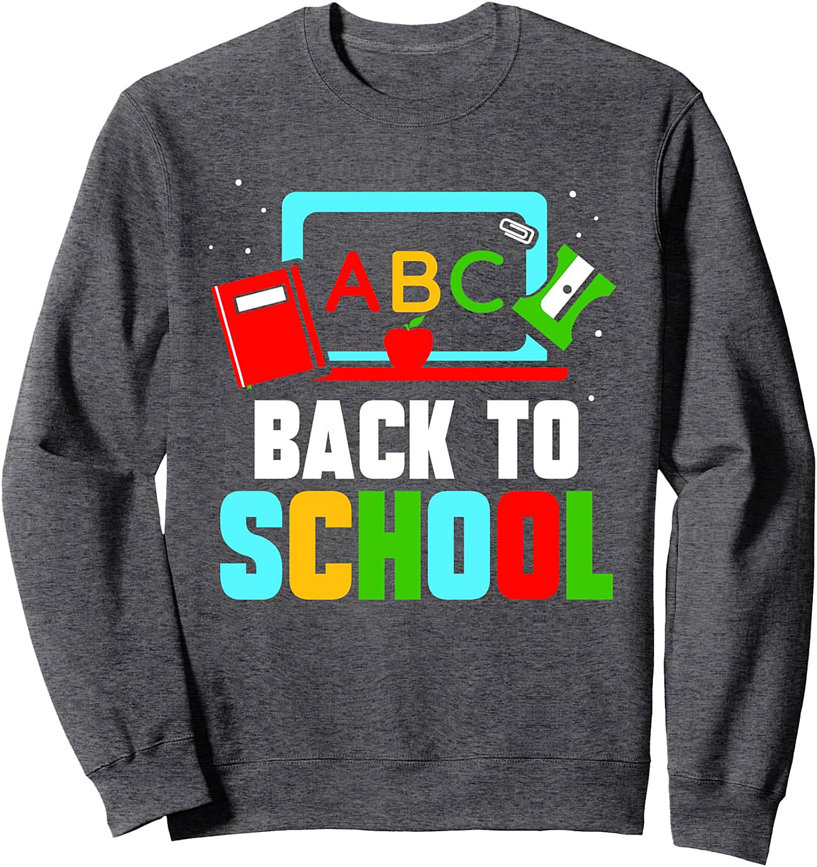 Back to School ABC Pullover Crewneck Sweatshirt