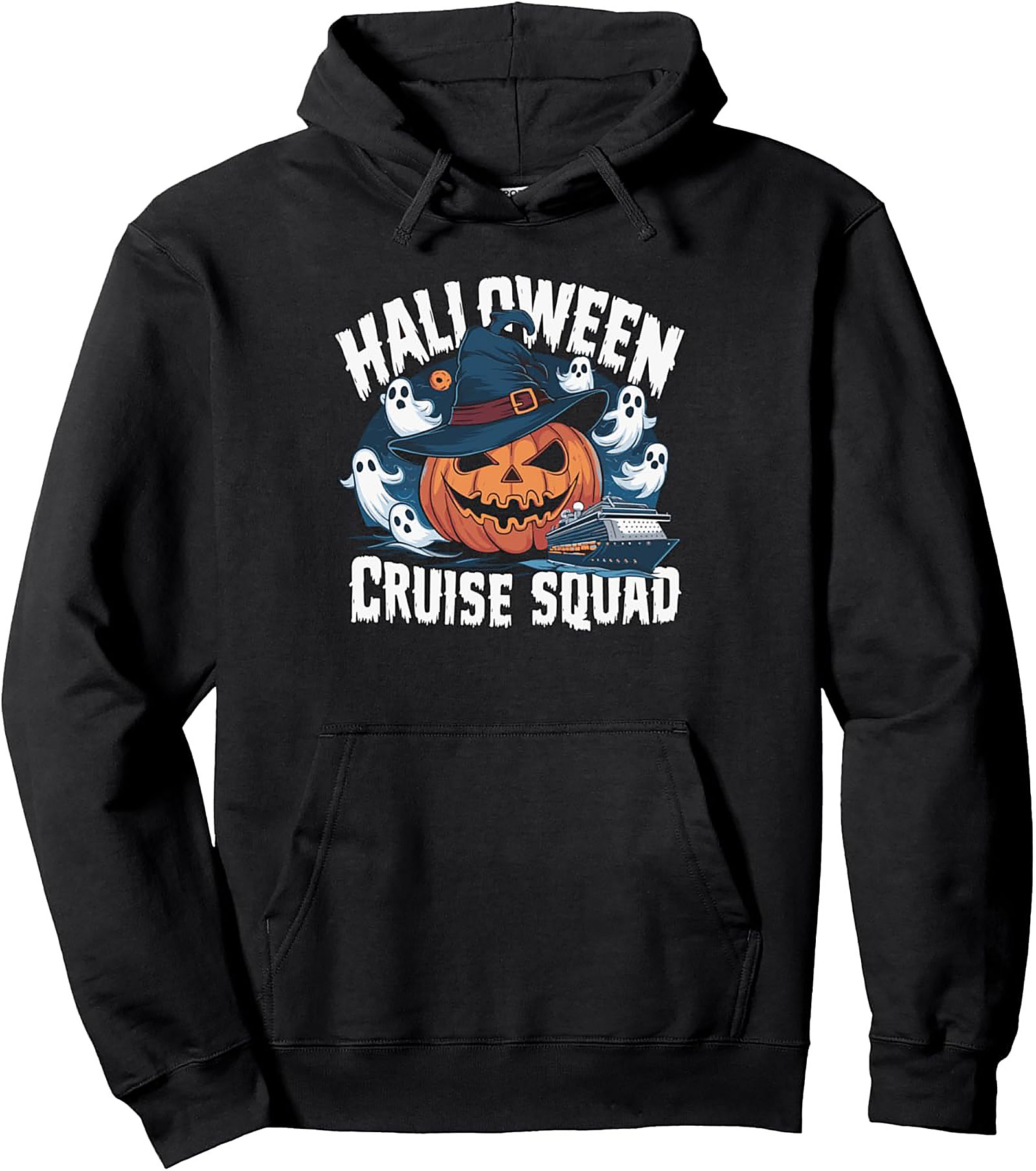 Halloween Cruise Squad Pullover Hoodie | Spooky Ship Crew