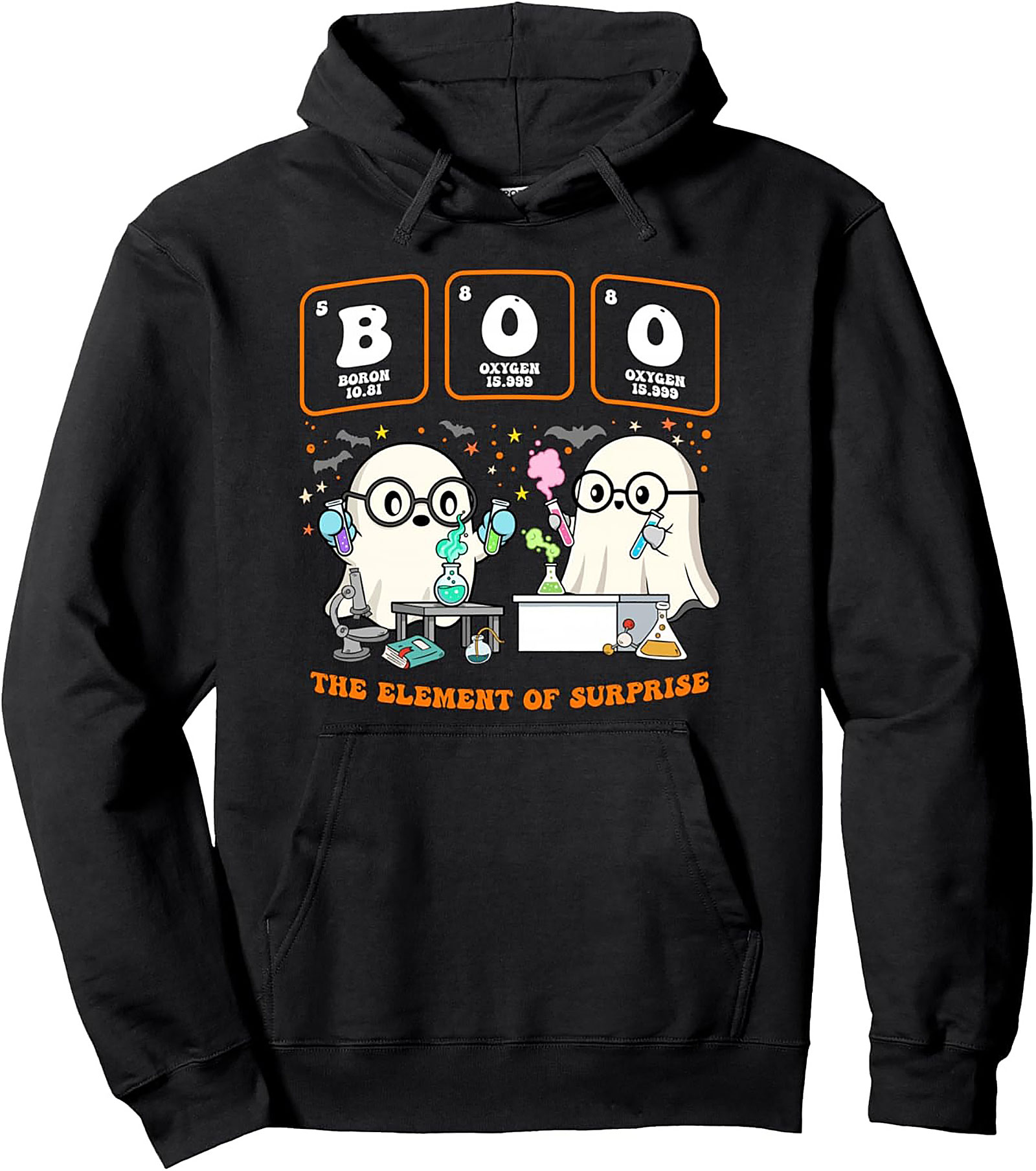 BOO Element of Surprise Science Halloween Pullover Hoodie