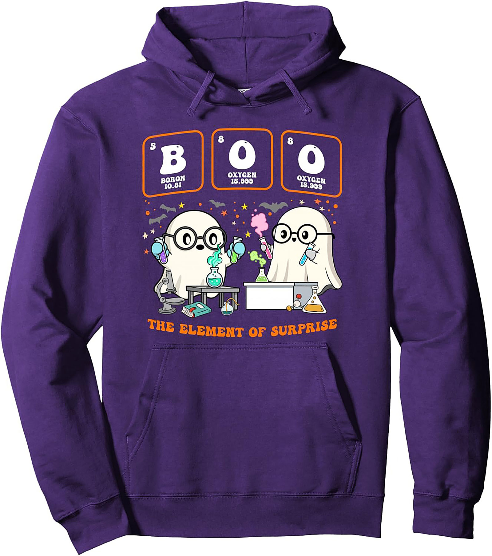 BOO Element of Surprise Science Halloween Pullover Hoodie