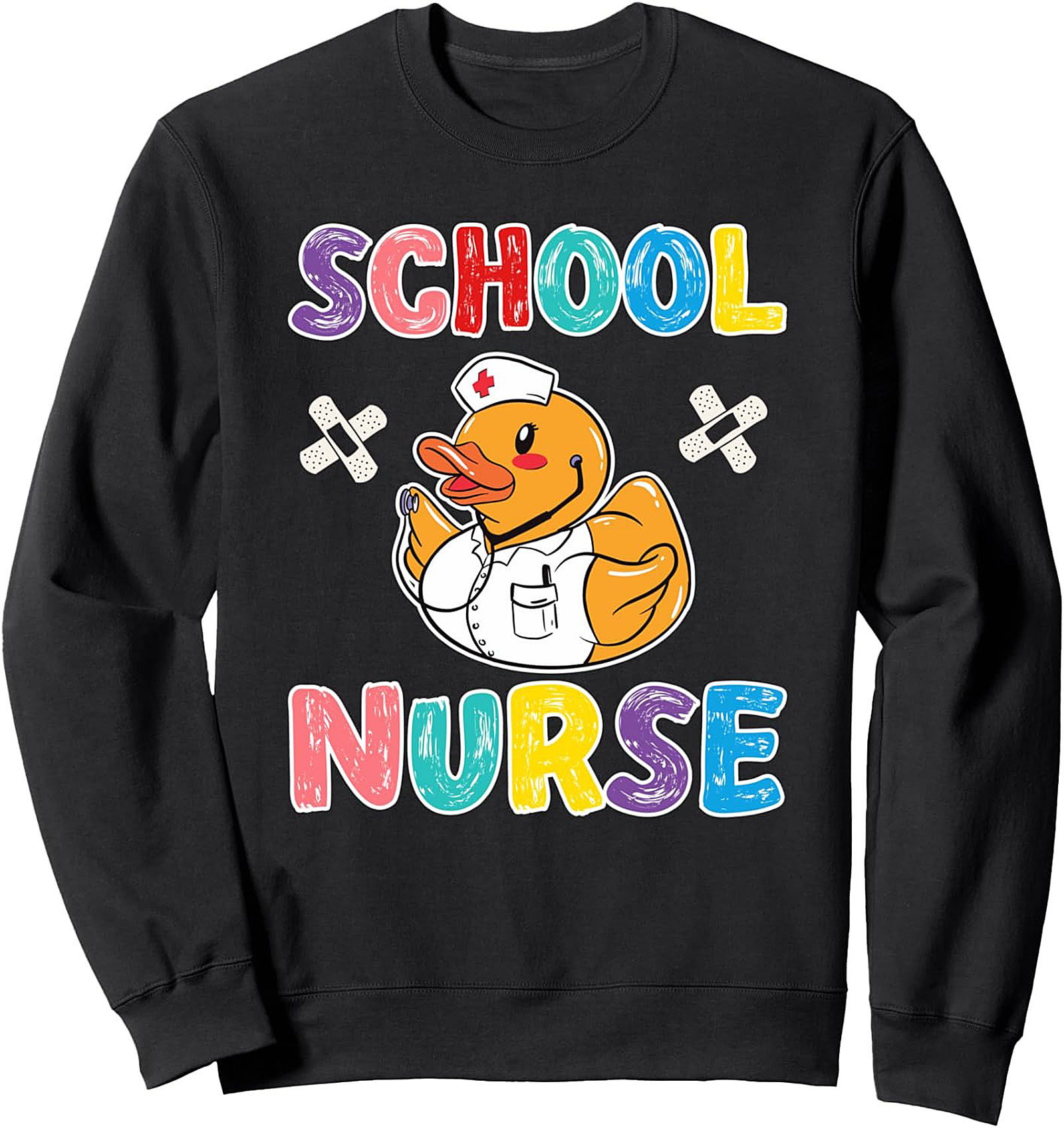Adorable School Nurse Crewneck Sweatshirt