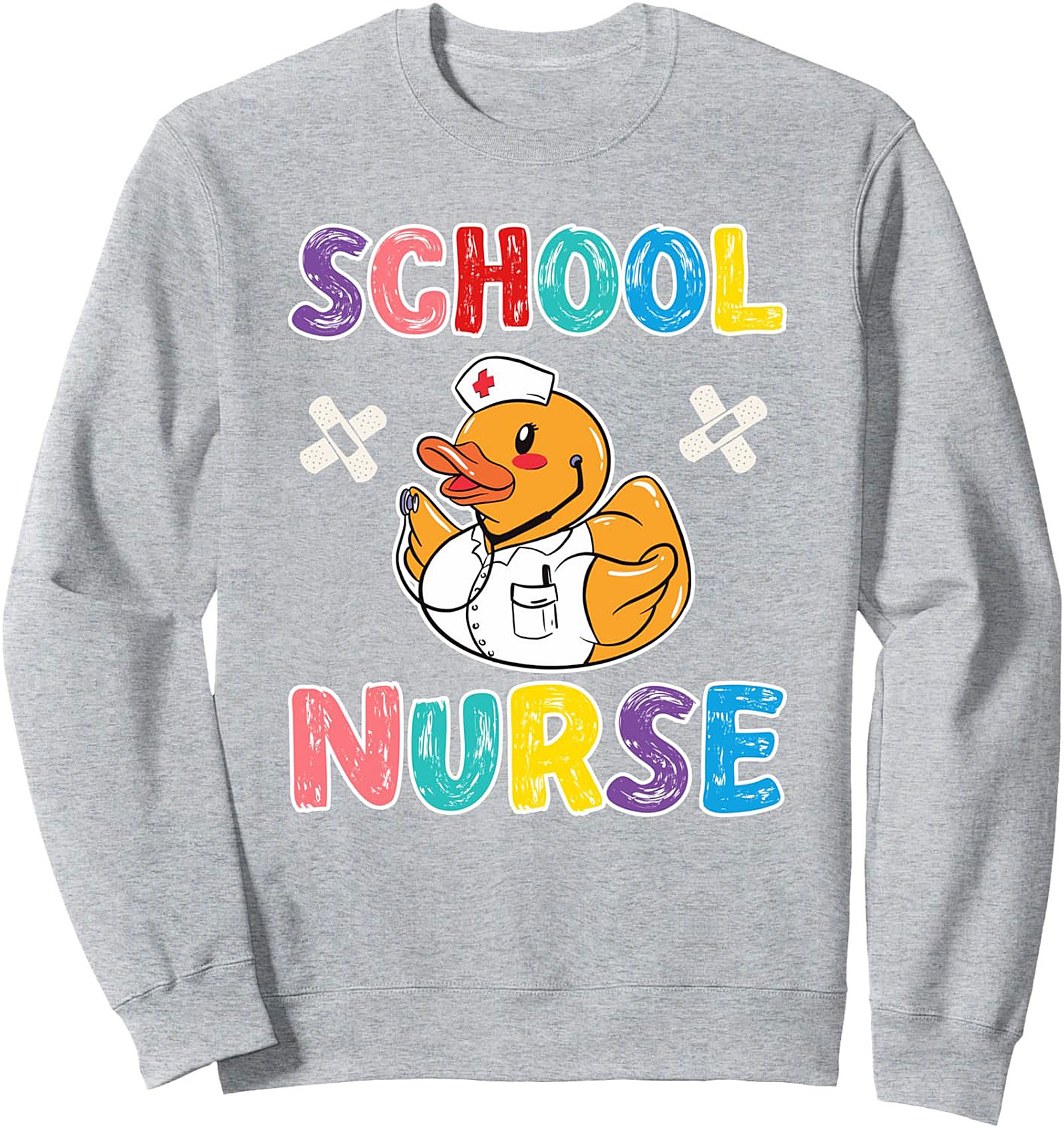 Adorable School Nurse Crewneck Sweatshirt