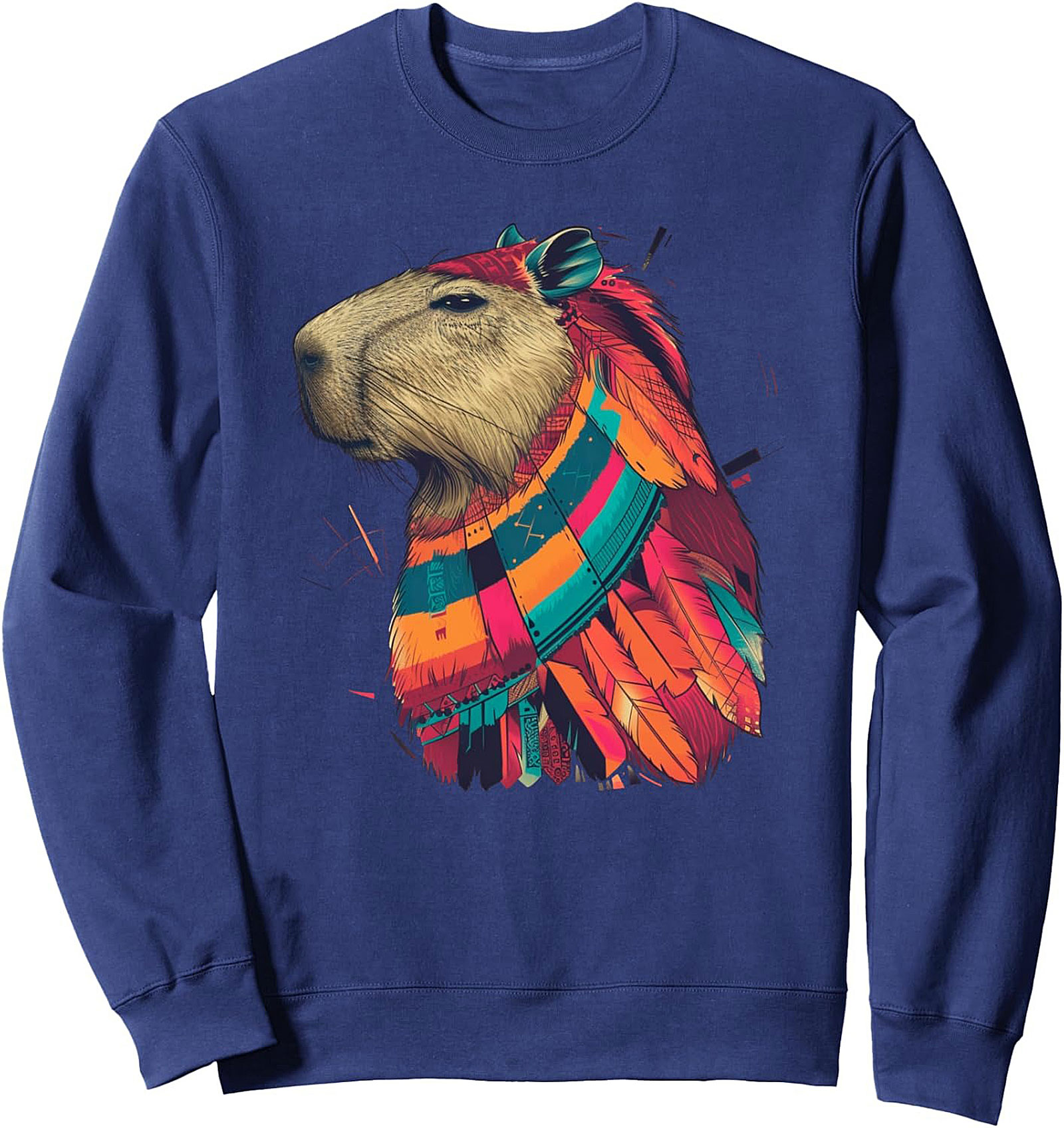 Artistic Capybara Crewneck Sweatshirt Cozy & Unique Gift