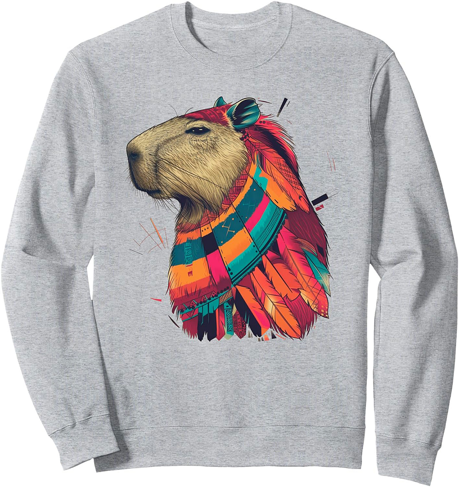 Artistic Capybara Crewneck Sweatshirt Cozy & Unique Gift