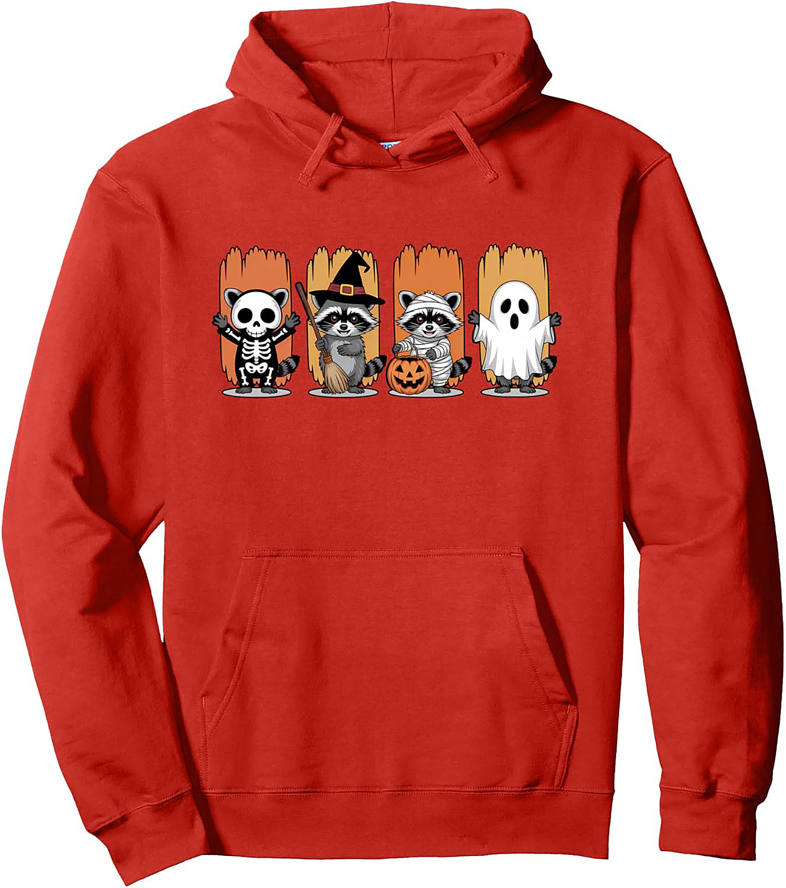 Cute Raccoon Halloween Pullover Hoodie | Cozy Streetwear