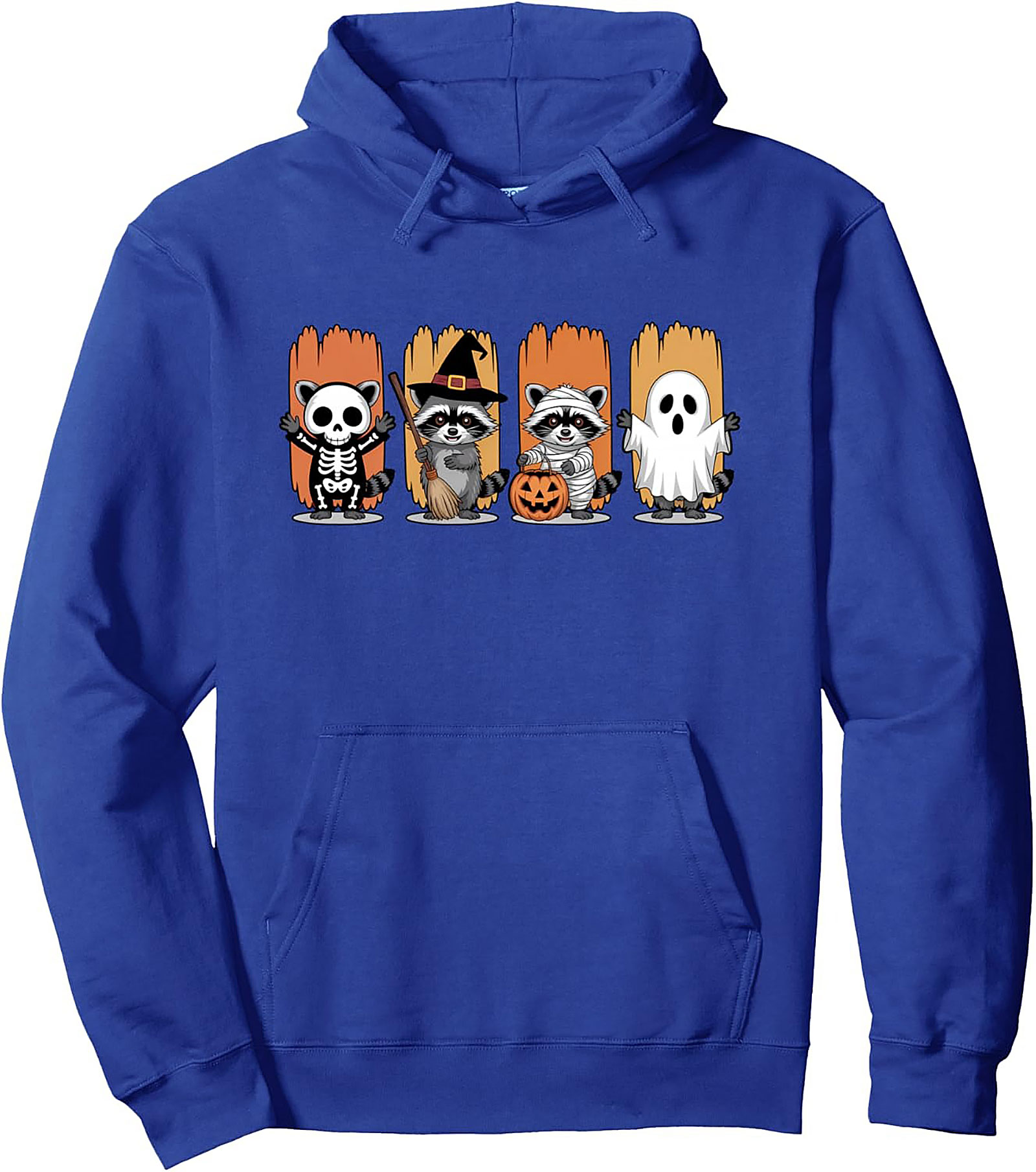 Cute Raccoon Halloween Pullover Hoodie | Cozy Streetwear