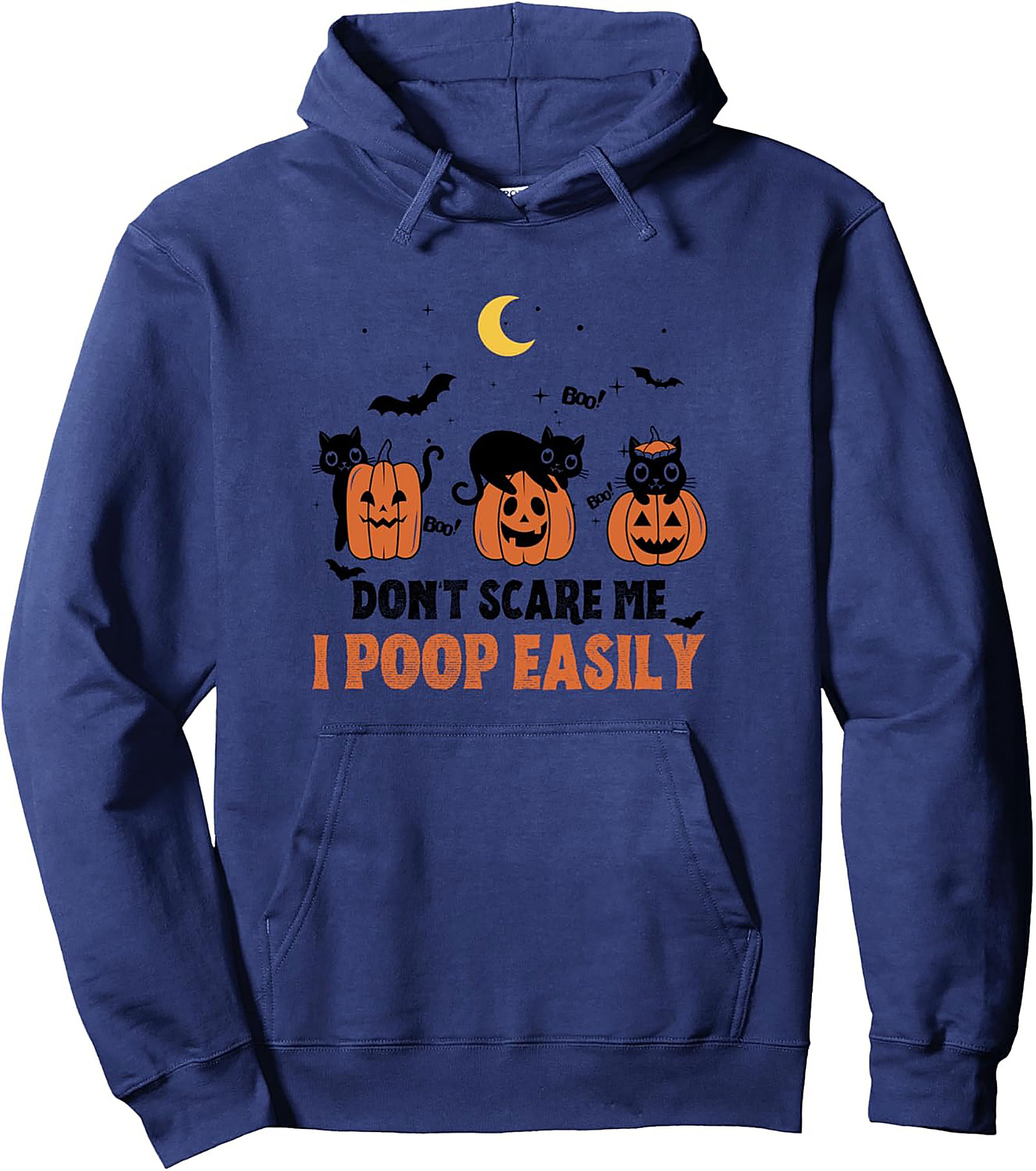 Funny Halloween Pullover Hoodie | Don't Scare Me Cat Design