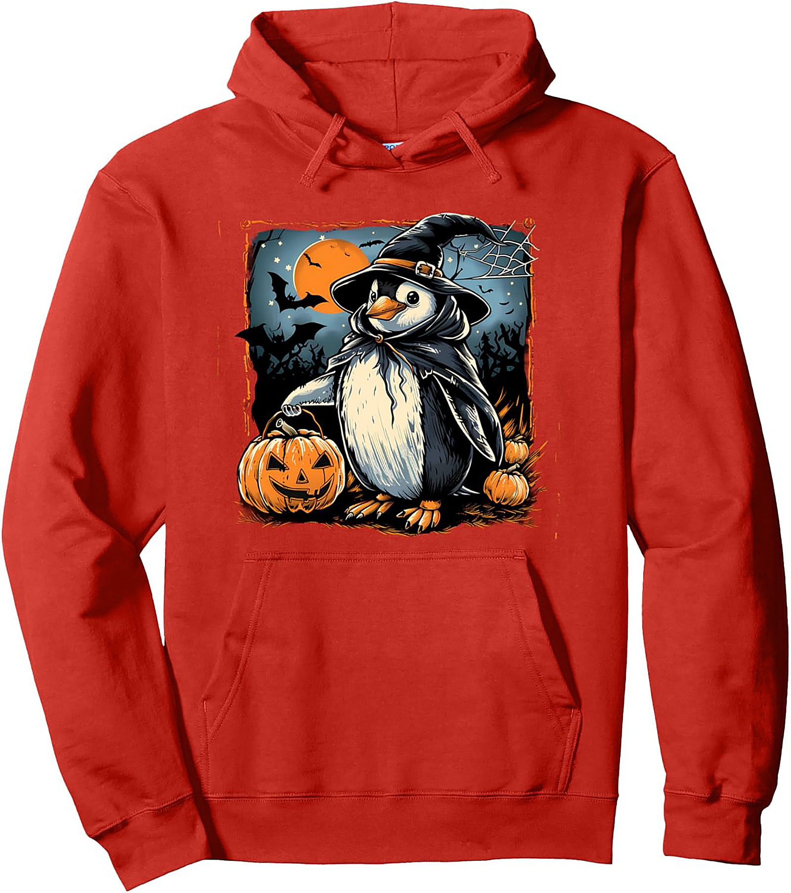 Witch Penguin Halloween Hoodie | Cozy Unisex Pullover