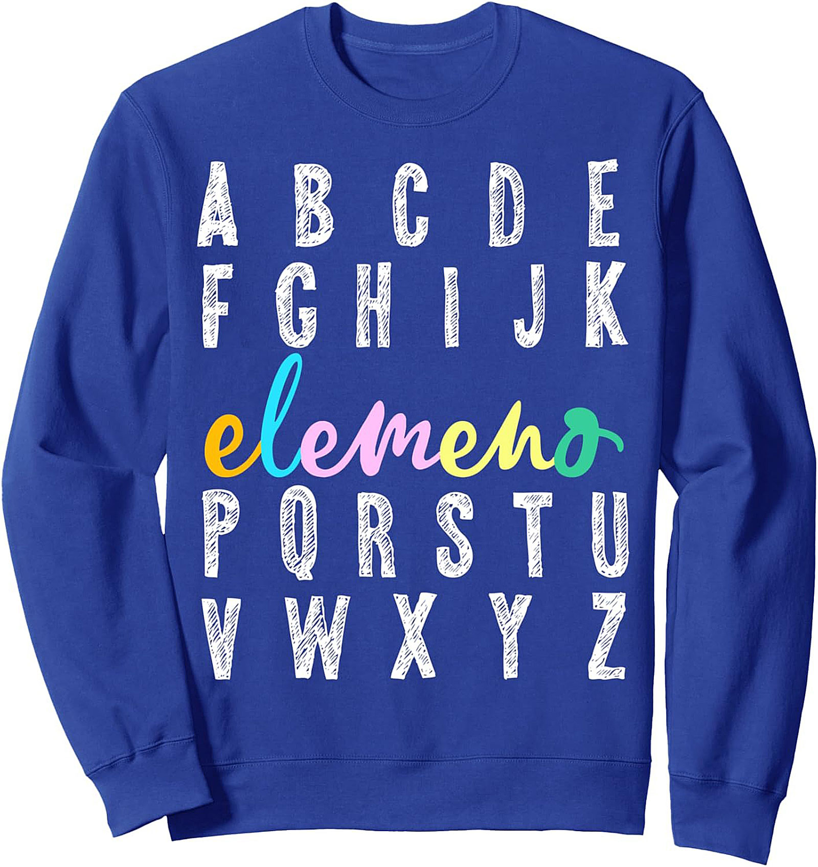 Teacher Alphabet Elemeno Graphic Sweatshirt | Educator Pullover