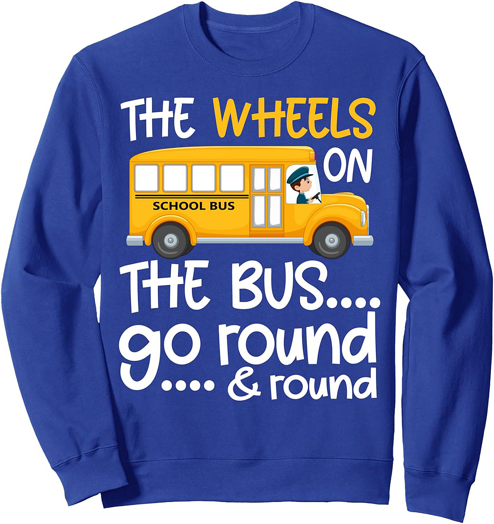 The Wheels on the Bus School Bus Teacher Crewneck Sweatshirt