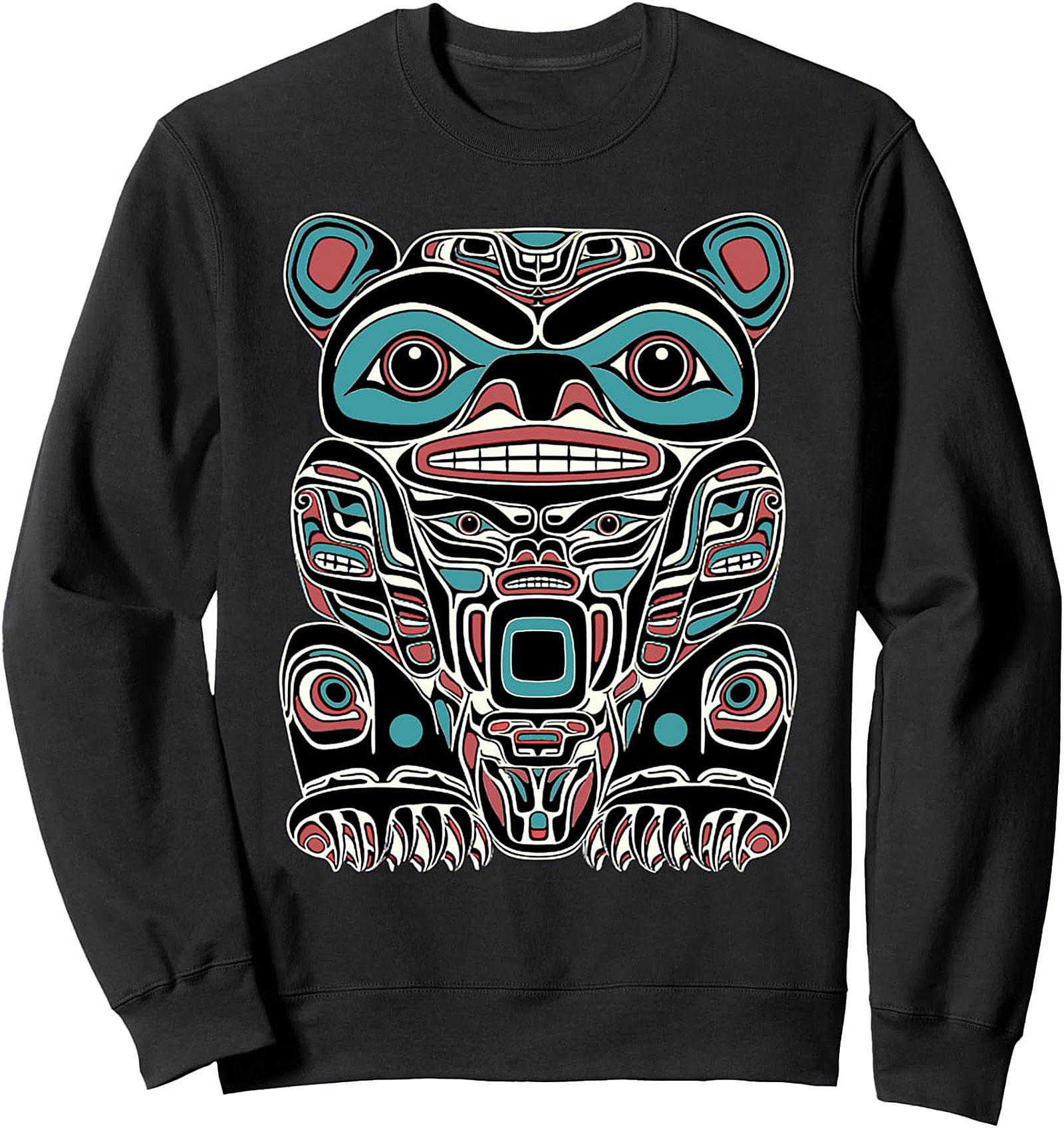 Totem Bear Art Crewneck Sweatshirt Cozy & Unique Gift