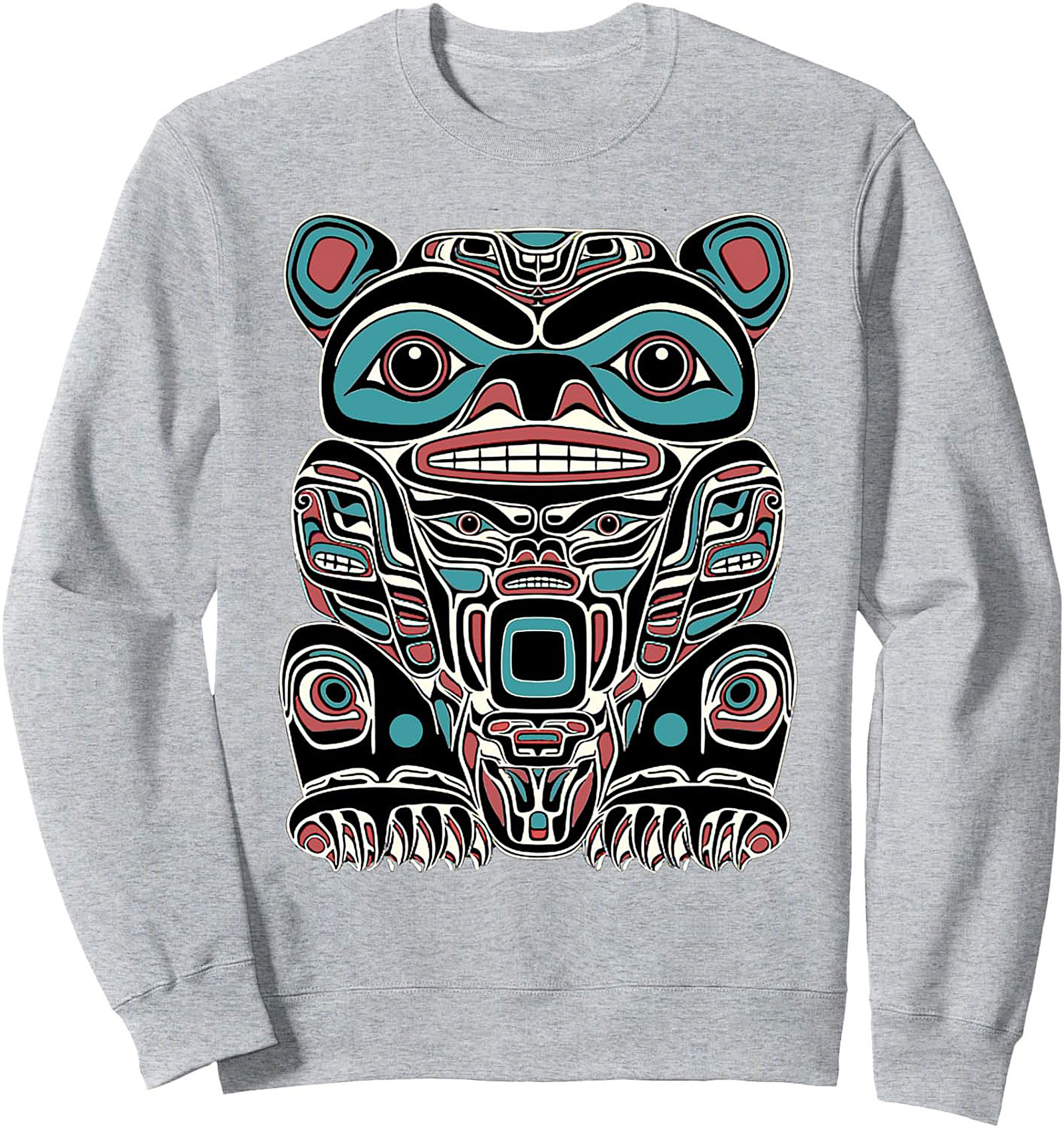 Totem Bear Art Crewneck Sweatshirt Cozy & Unique Gift