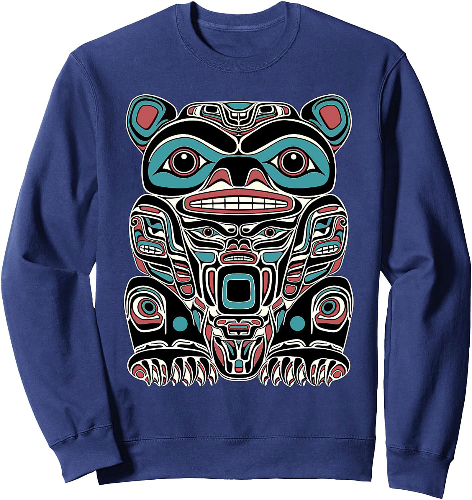 Totem Bear Art Crewneck Sweatshirt Cozy & Unique Gift