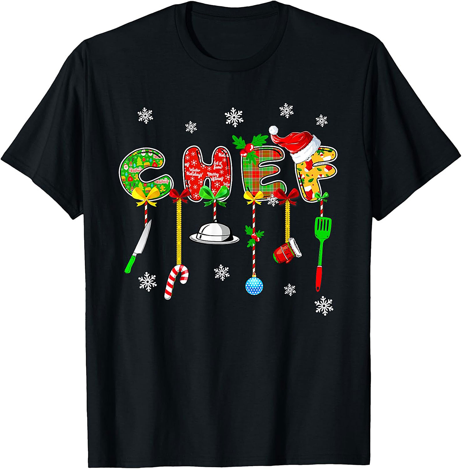Christmas Chef Crewneck t-shirt Holiday Pullover Gift