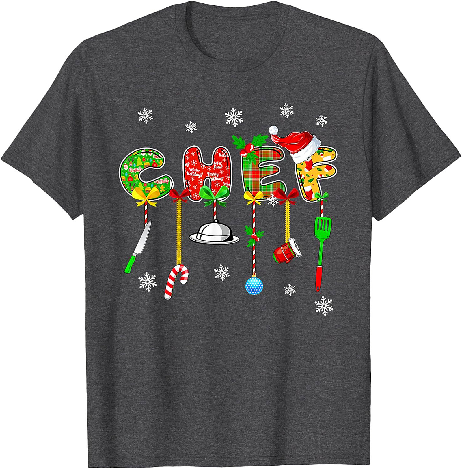 Christmas Chef Crewneck t-shirt Holiday Pullover Gift