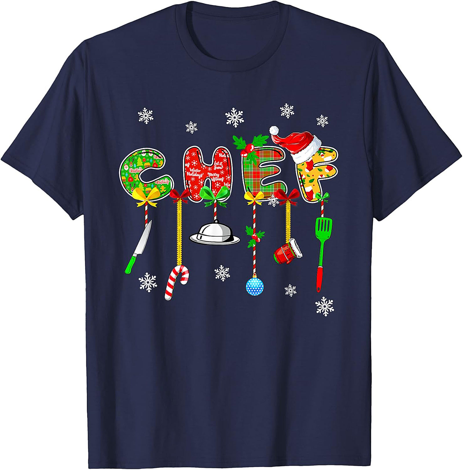 Christmas Chef Crewneck t-shirt Holiday Pullover Gift