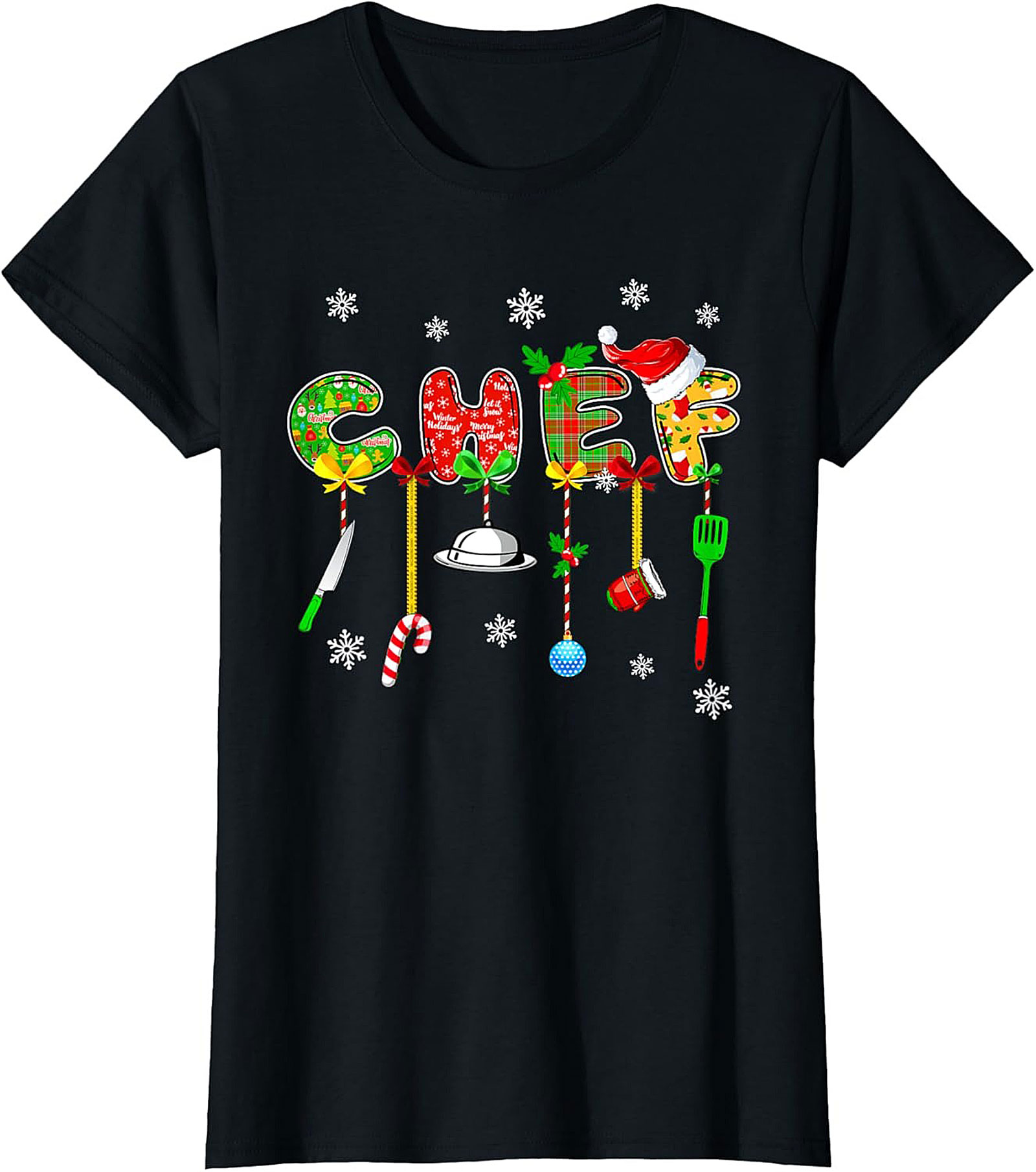 Christmas Chef Crewneck t-shirt Holiday Pullover Gift