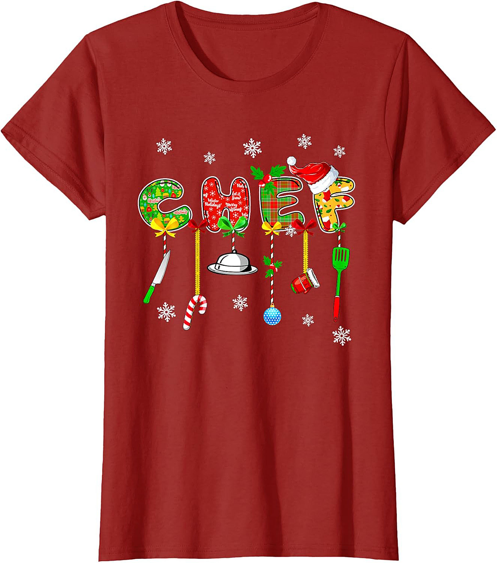 Christmas Chef Crewneck t-shirt Holiday Pullover Gift
