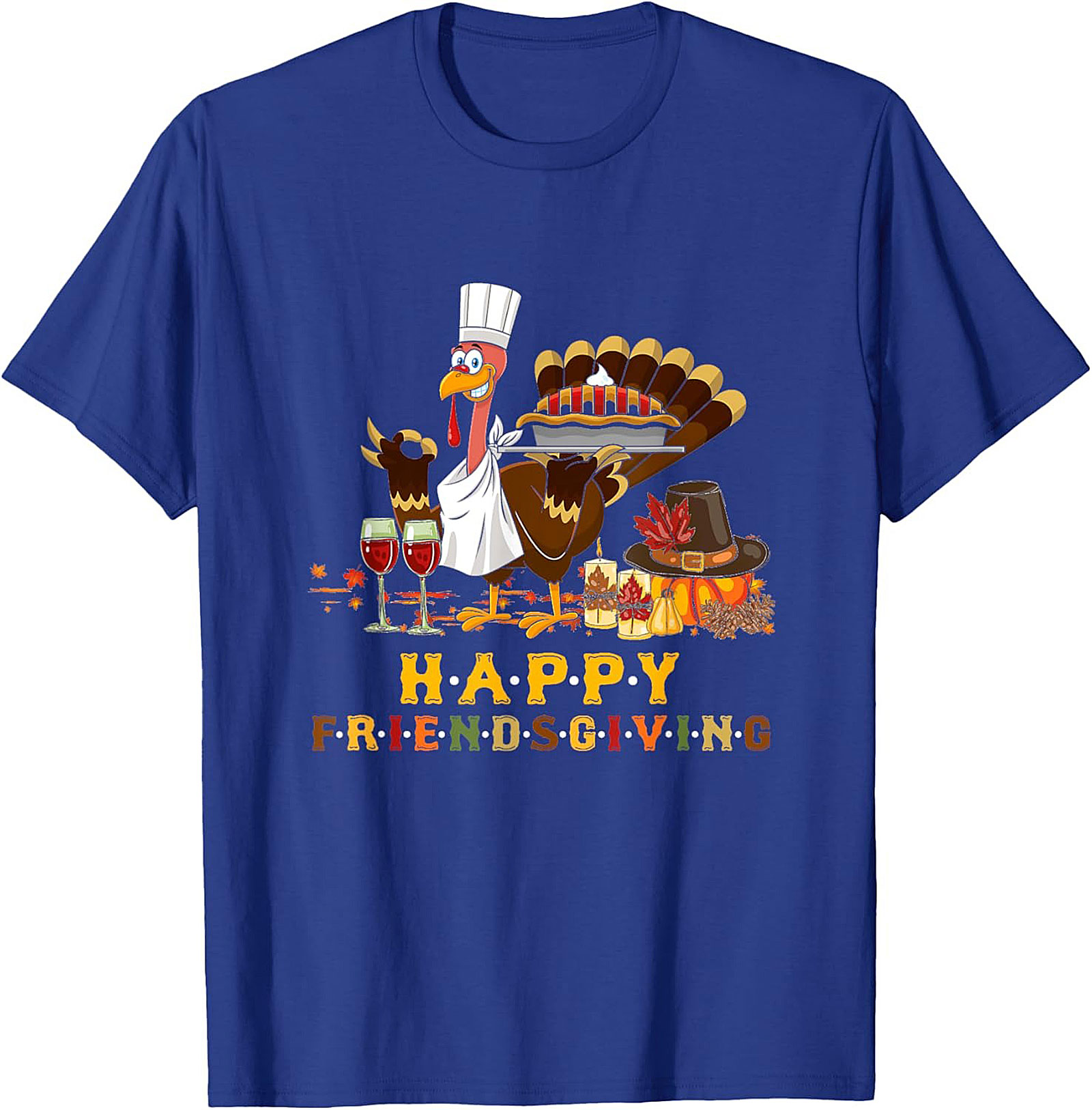Happy Friendsgiving Crewneck Sweatshirt Chef Turkey