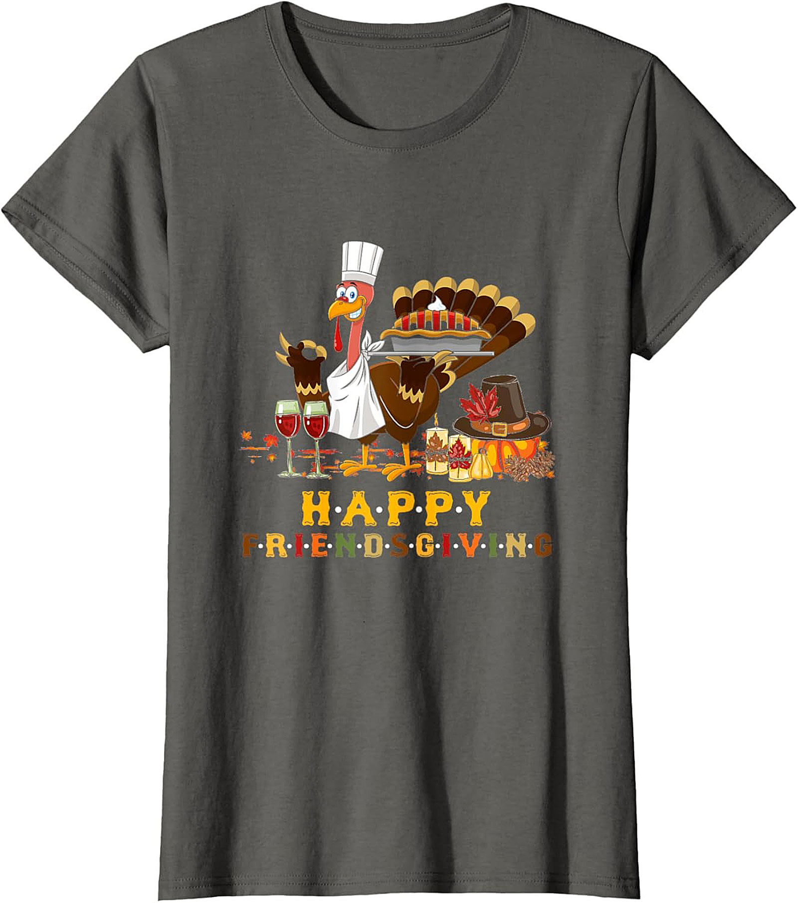 Happy Friendsgiving Crewneck Sweatshirt Chef Turkey