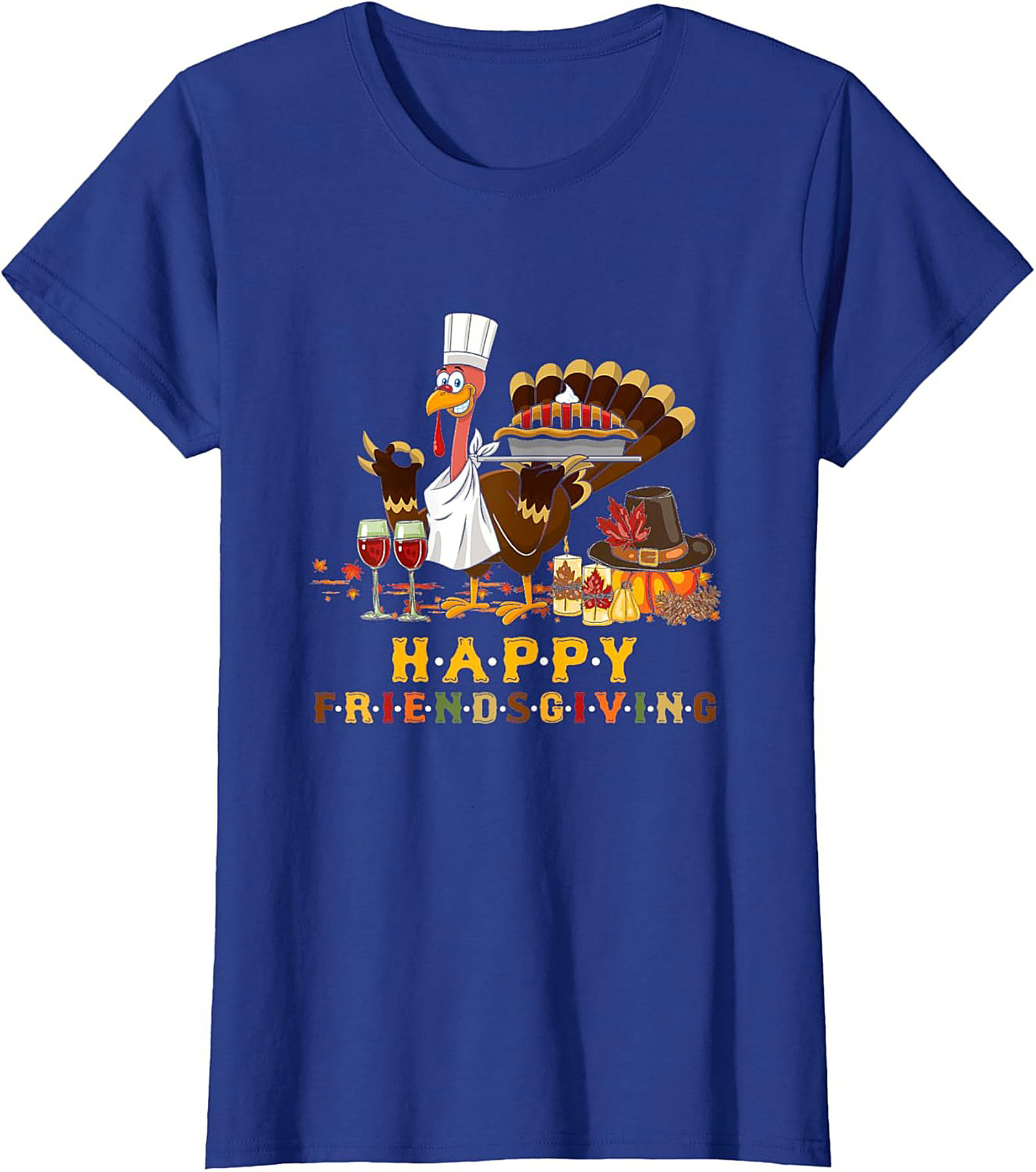 Happy Friendsgiving Crewneck Sweatshirt Chef Turkey