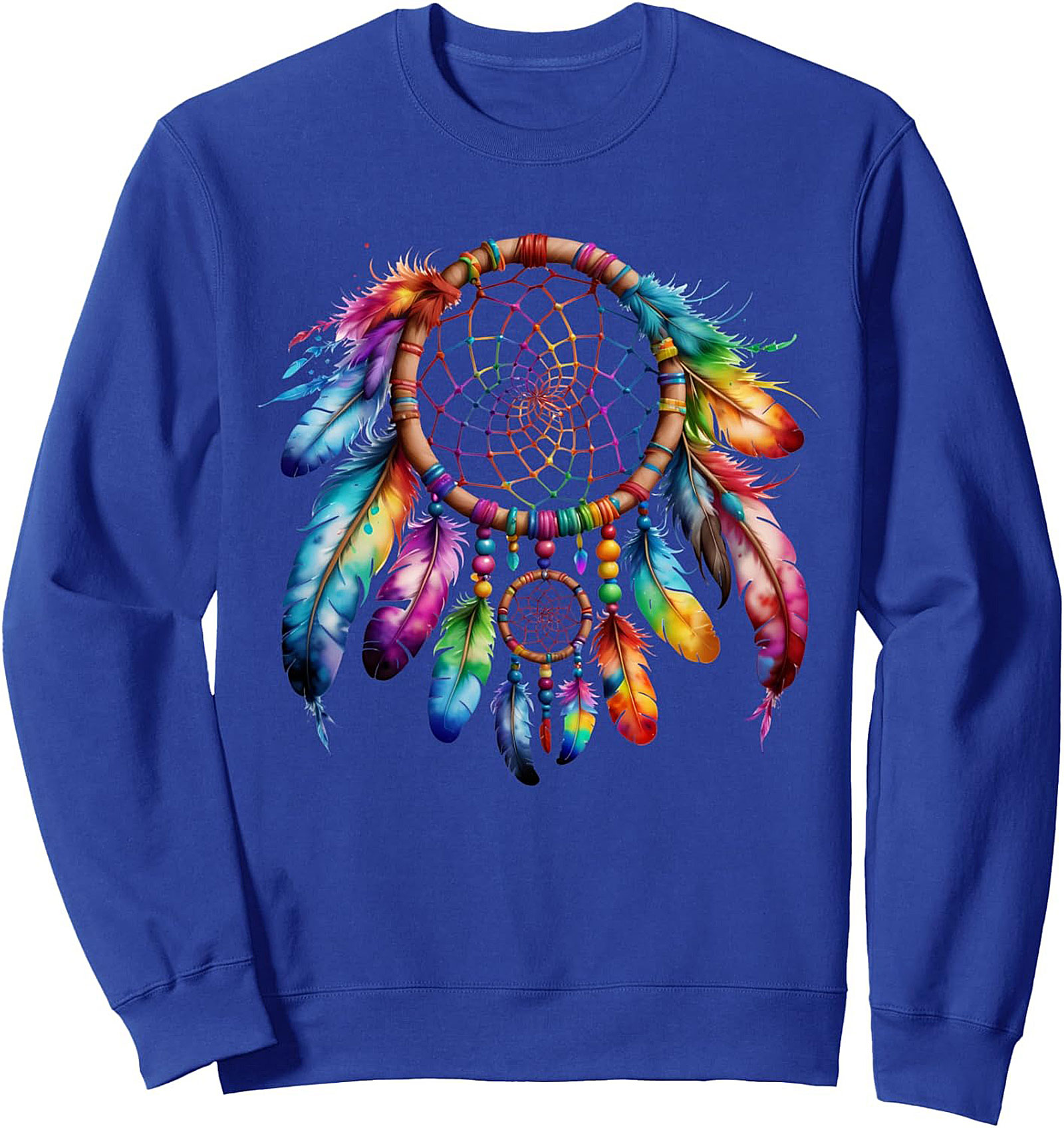 Rainbow Dreamcatcher Crewneck Sweatshirt Cozy Boho Gift