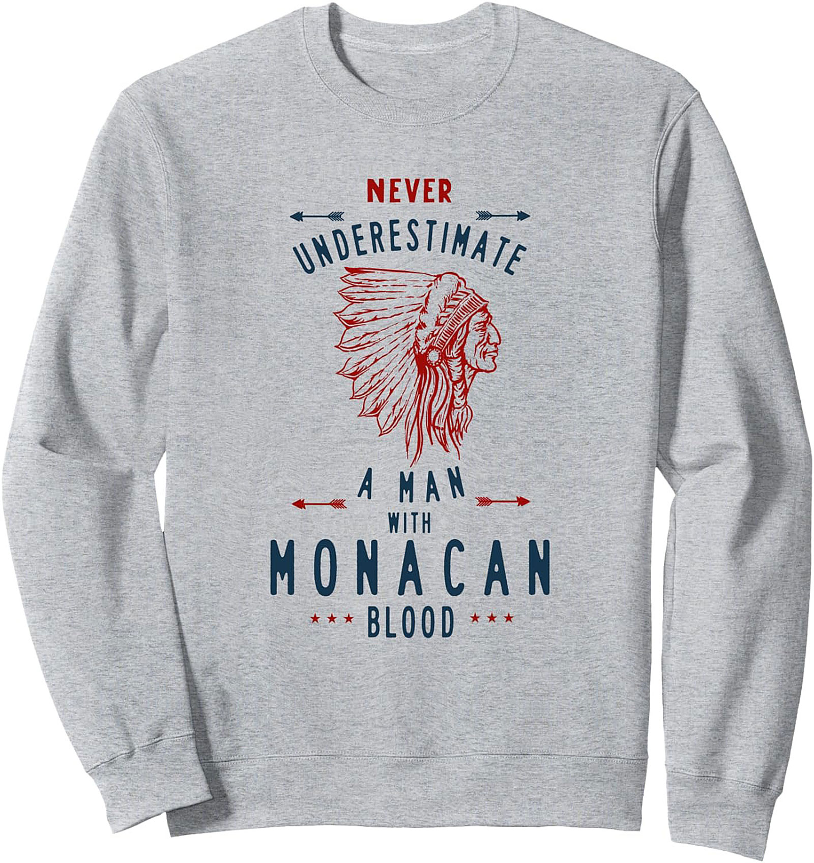 Monacan Blood Sweatshirt Graphic Crewneck Pullover