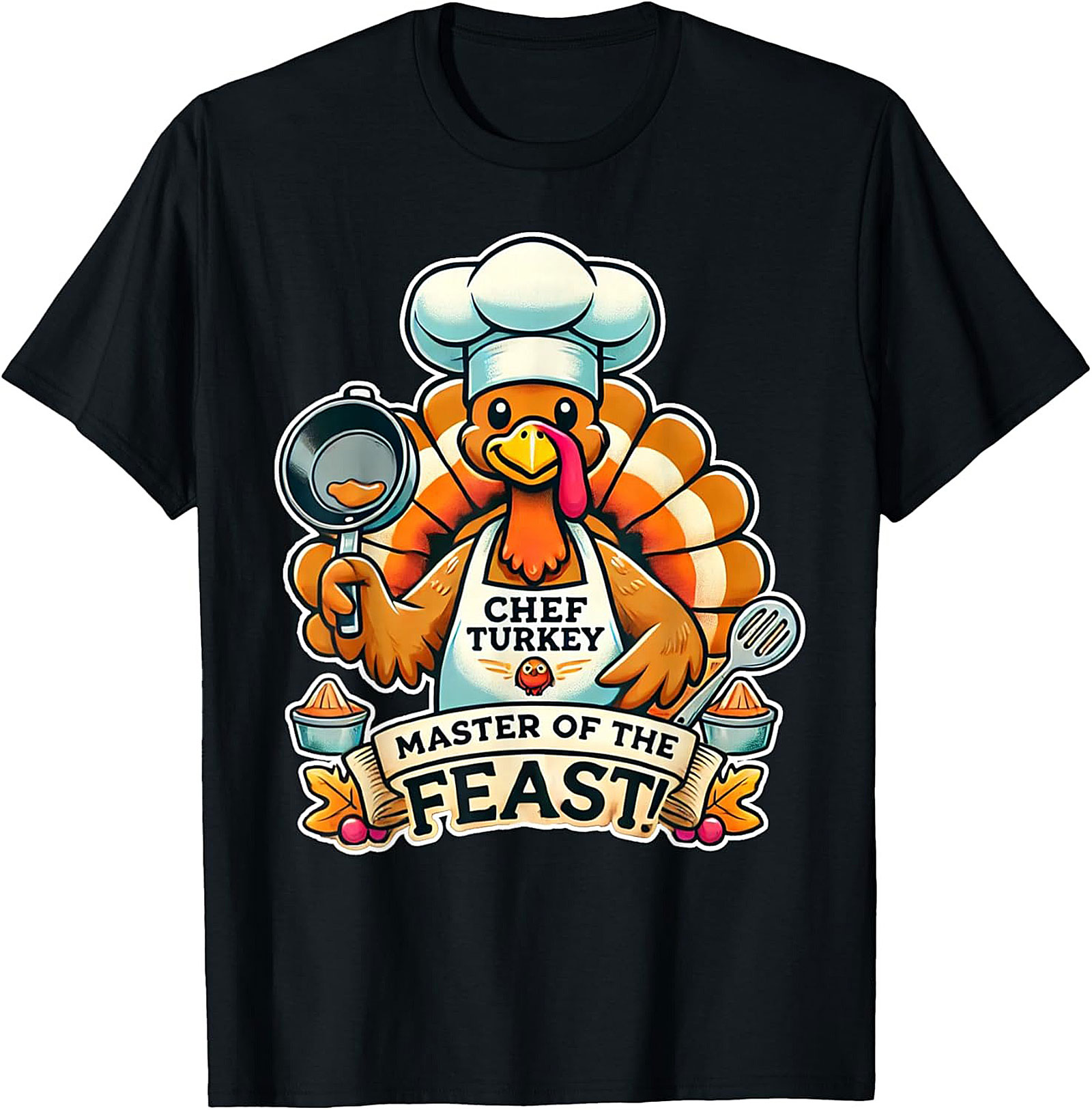 Master of the Feast Thanksgiving Chef Crewneck t-shirt