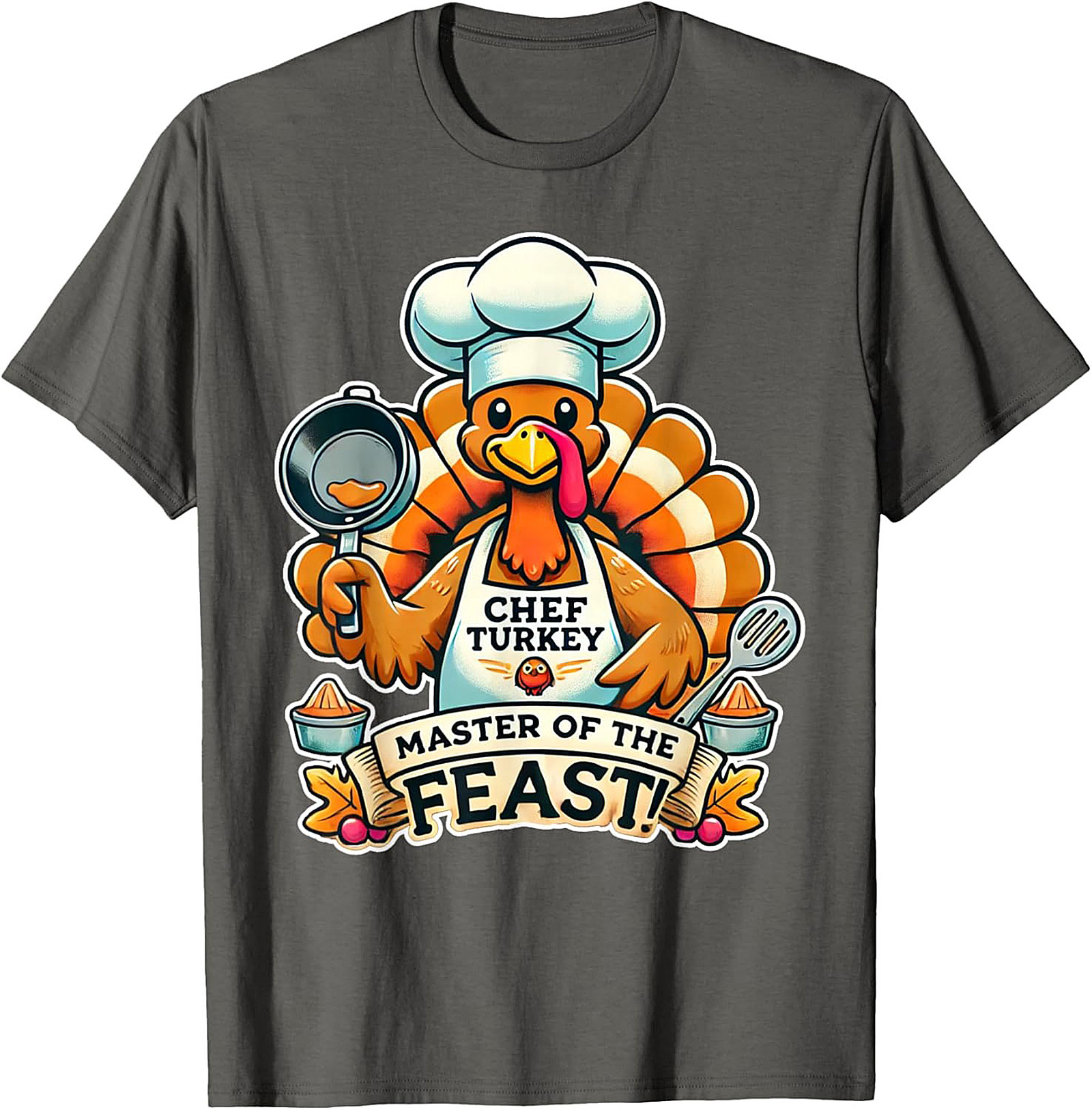 Master of the Feast Thanksgiving Chef Crewneck t-shirt