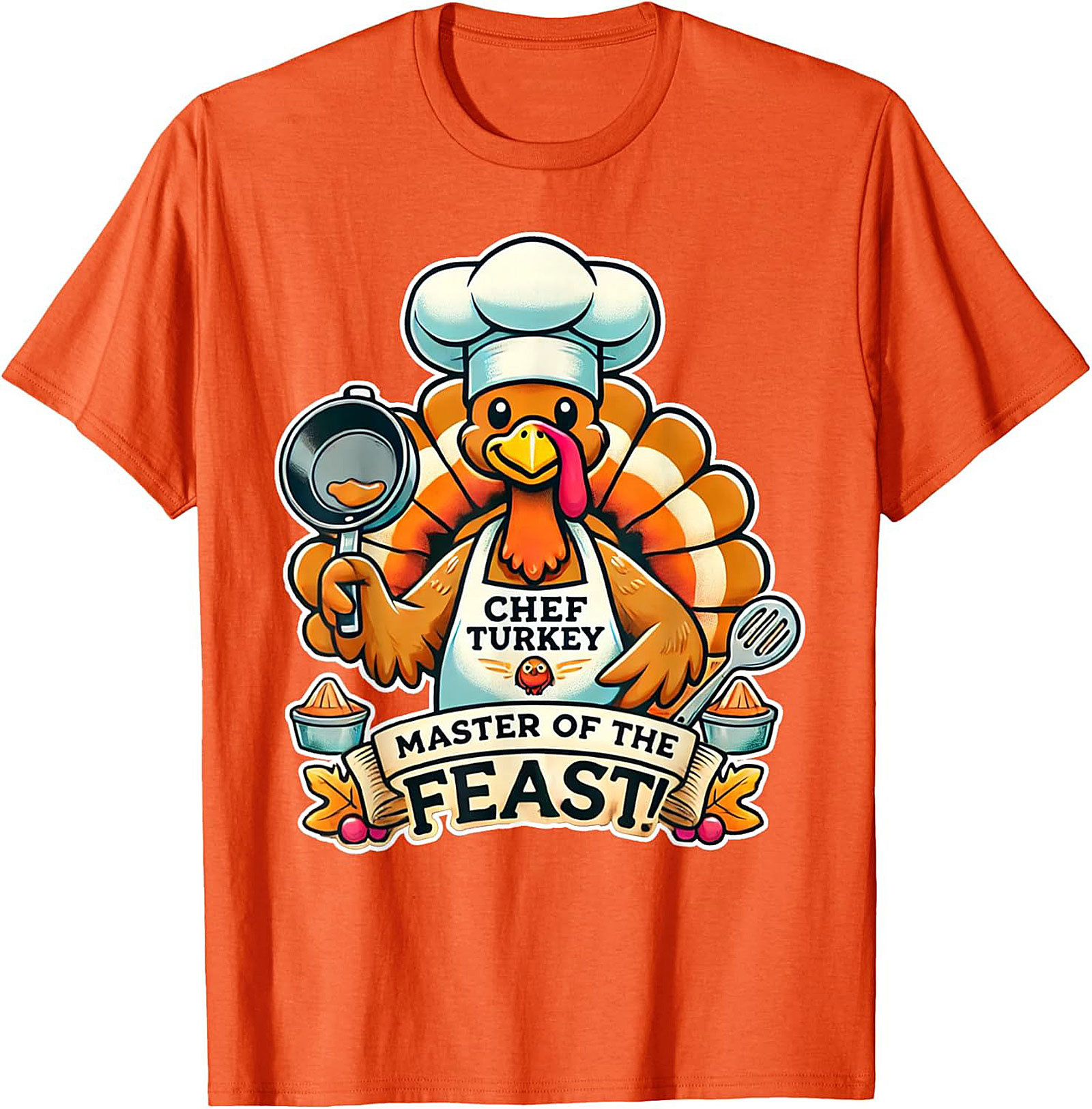 Master of the Feast Thanksgiving Chef Crewneck t-shirt