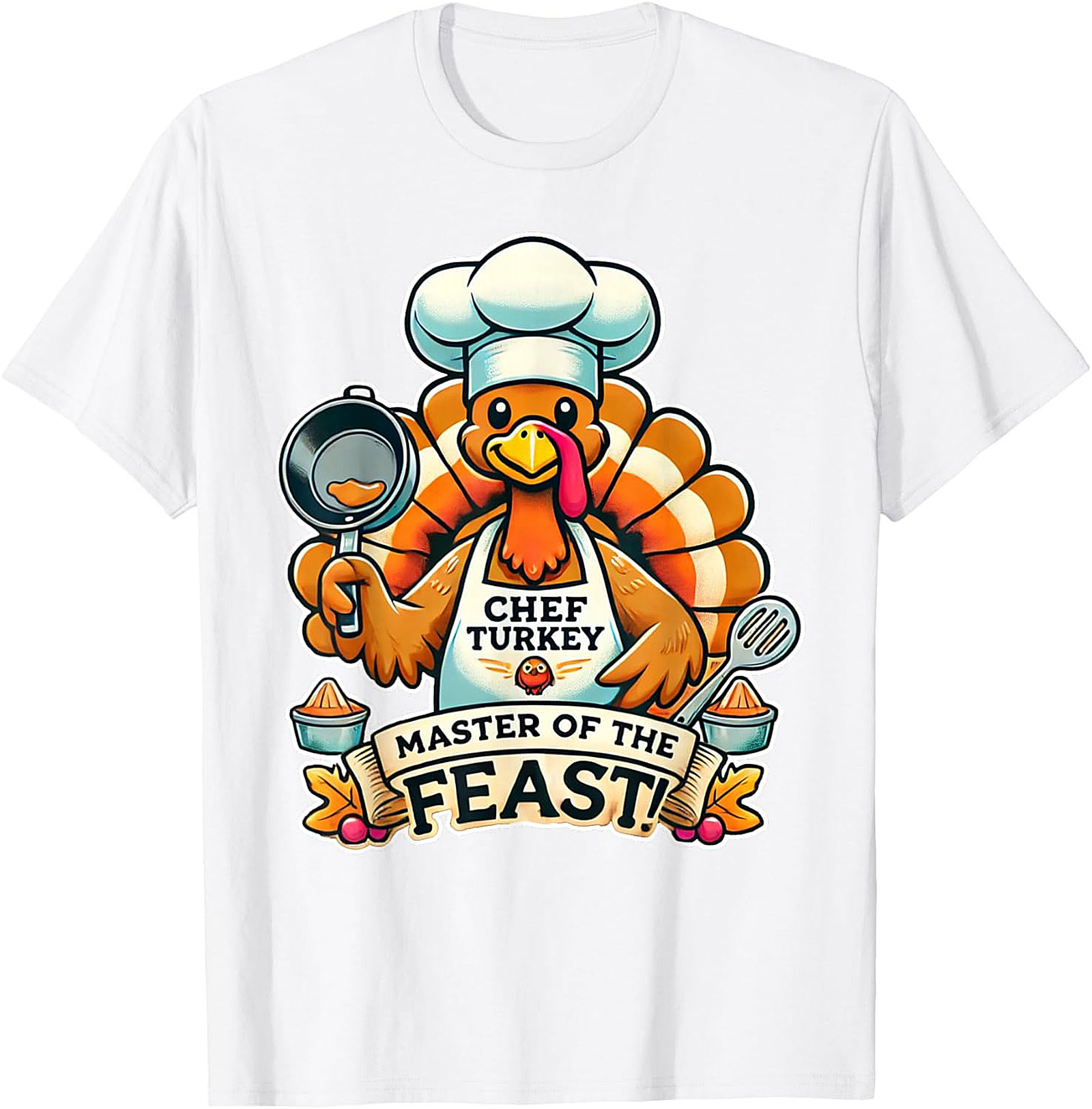 Master of the Feast Thanksgiving Chef Crewneck t-shirt