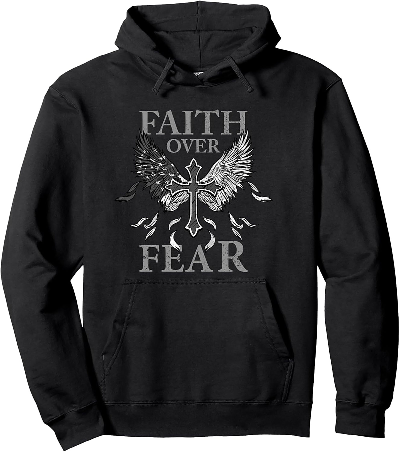 Faith Over Fear Graphic Hoodie | Christian Patriotic Pullover